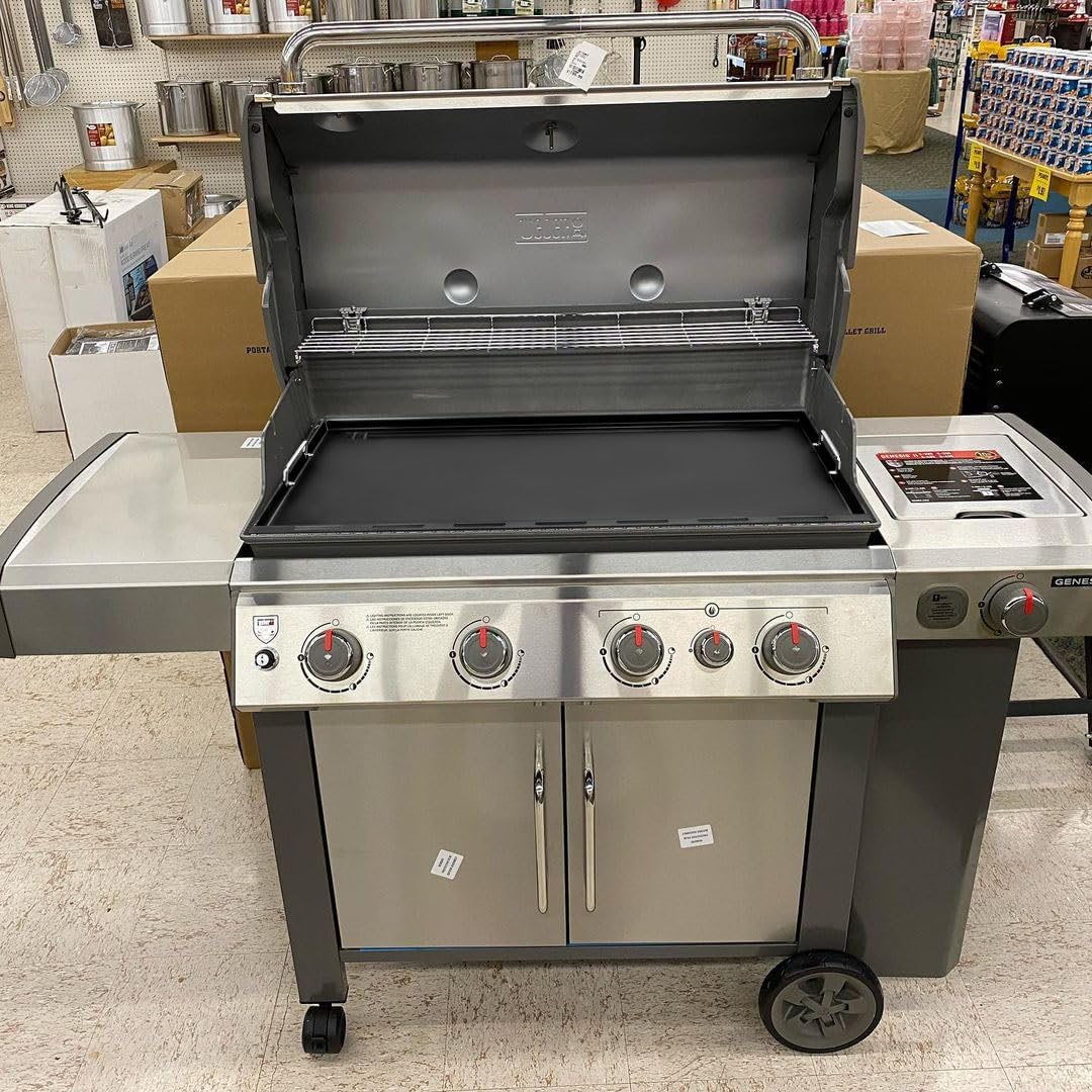 Full-Size Griddle Inserts for Weber Genesis II 400 Series Gas Grill, Flat Top Grill Griddle for Weber GS4 Genesis II E-410 S-410 E-435 S-435 E-440 S-440, Replace for 6789 Ful Size Griddle