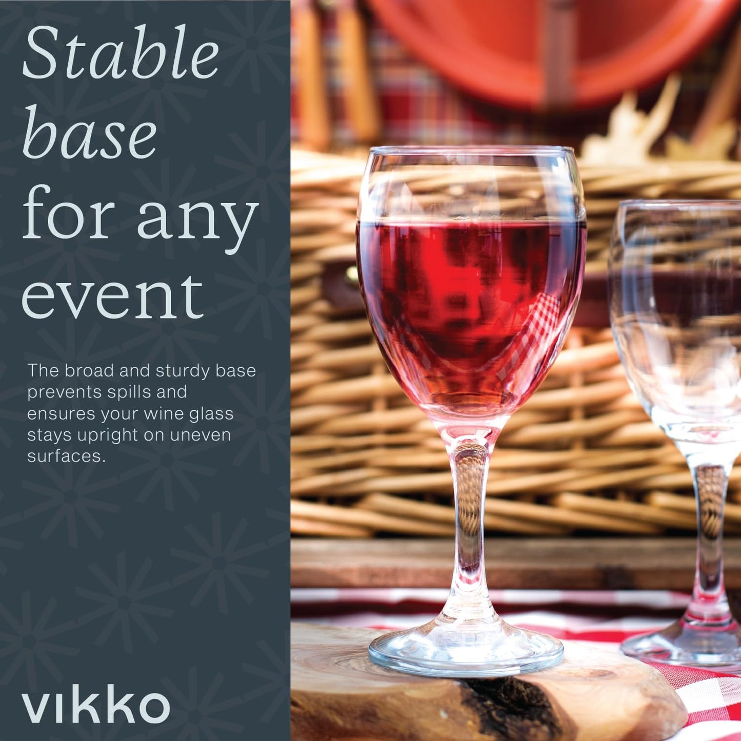 Vikko 11.5 Oz Glass Wine Glasses: Stemmed Wine Glasses for Red and White Wine - Thick and Durable Wine Glasses - Clear Glasses for Wine - Small Wine Glasses with Stem - Red Wine Glasses Set of 12