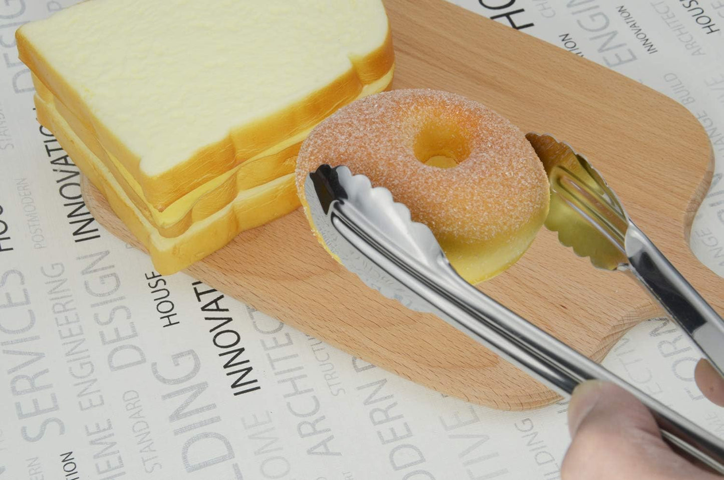 Mini Stainless Steel Serving Tongs Small Tongs for Serving Food Cooking Salad Grilling (7-Inch 3 Pieces)