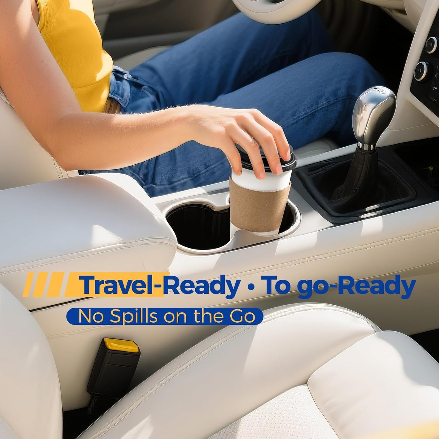 Fit Meal Prep 100 Pack 20 oz Disposable Coffee Cups with Lids, Sleeves, Leak-Proof To Go Coffee Cups with Lids, Durable Paper Cups for Hot Beverage, Home, Office, Party