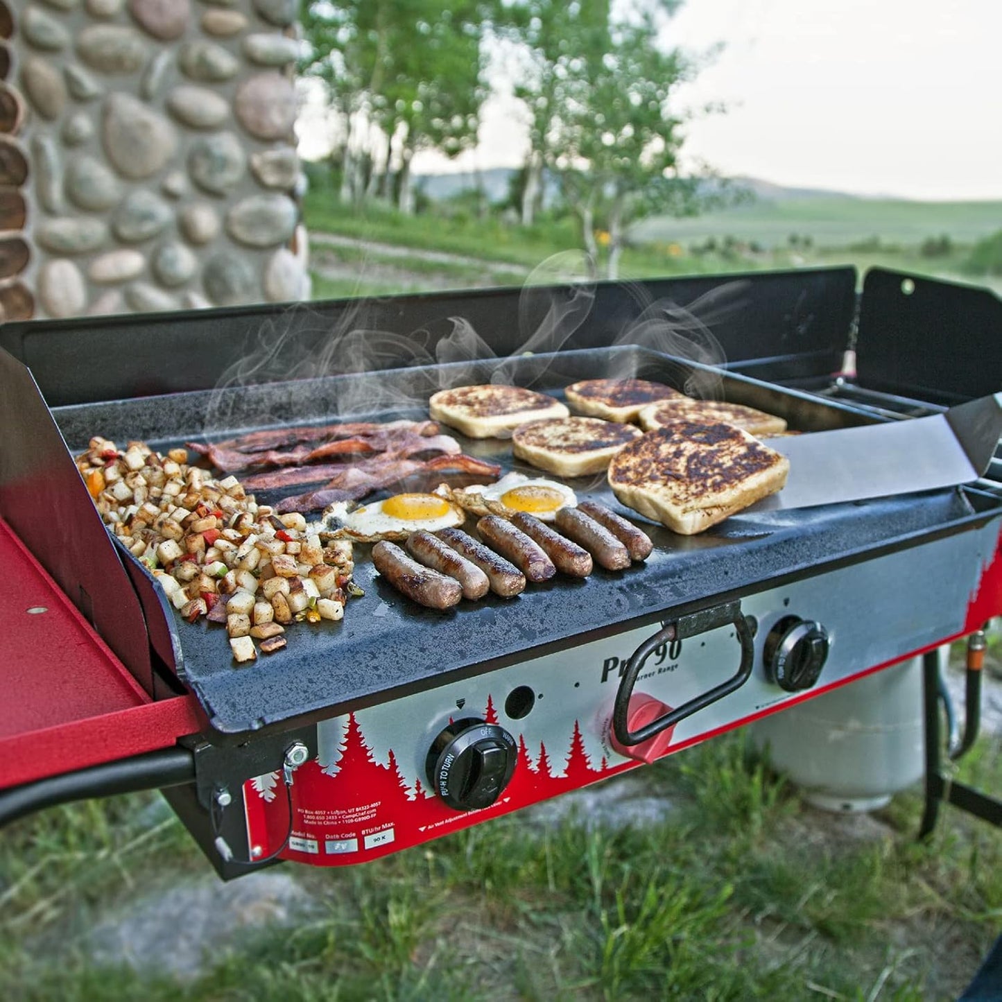 Griddle for Camp Chef 2 Burner Stove, Flat Top Griddle fits Camp Chef Accessories, 14 x 32'' Outdoor Cooking Systems