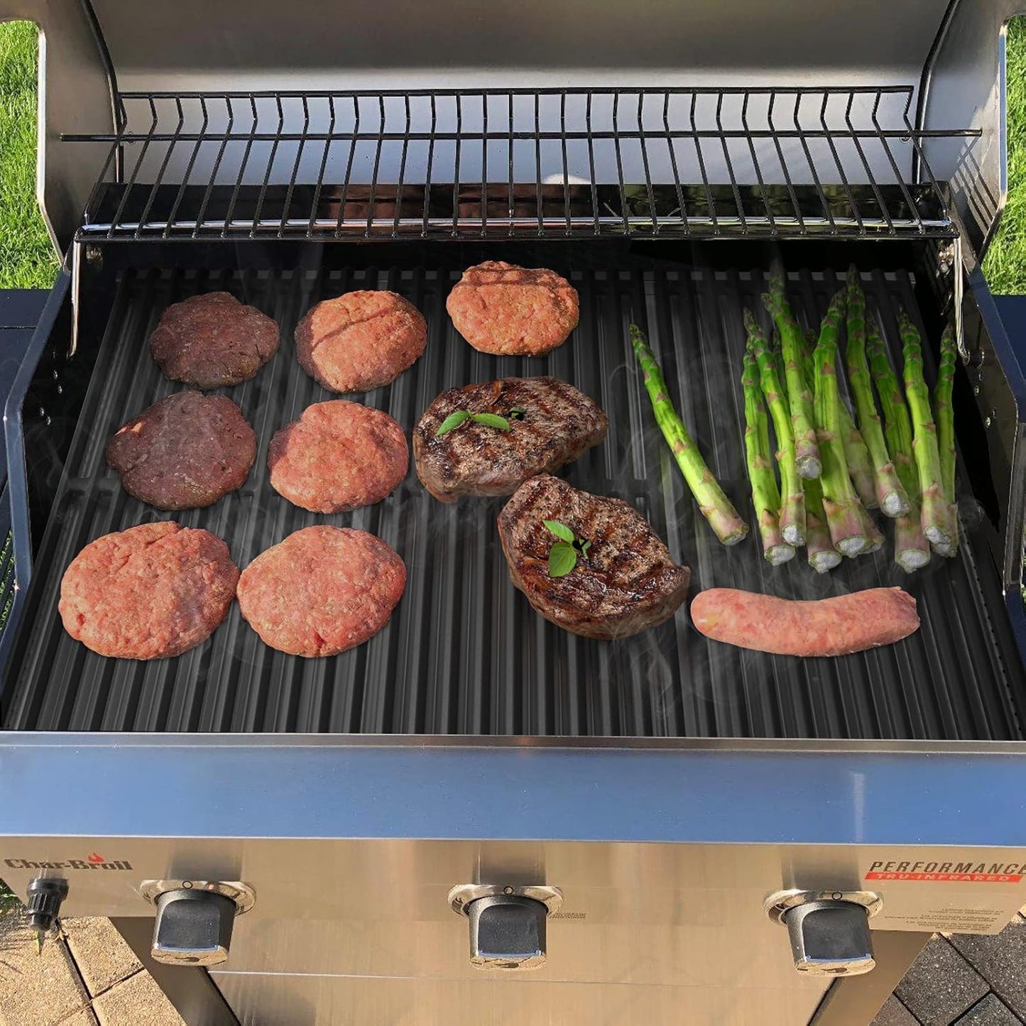 Cooking Grid Grates and Emitter Plates Replacement Parts for Charbroil Commercial Infrared 2 3 4 5 6 Burner Grills 463242515 466242515 463243016 463367016 466242516,G466-0025-W1A,Cast Iron