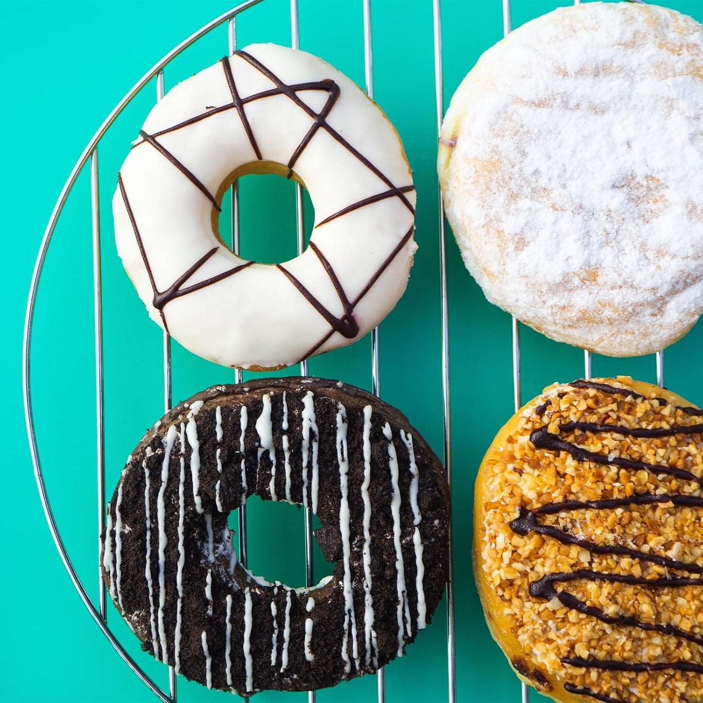 uxcell Round Cooking Rack with Legs, Dia 11.6 Inch 304 Stainless Steel Barbecue Grill for Cooking Baking Barbecue Air Fryer Racks, Silver