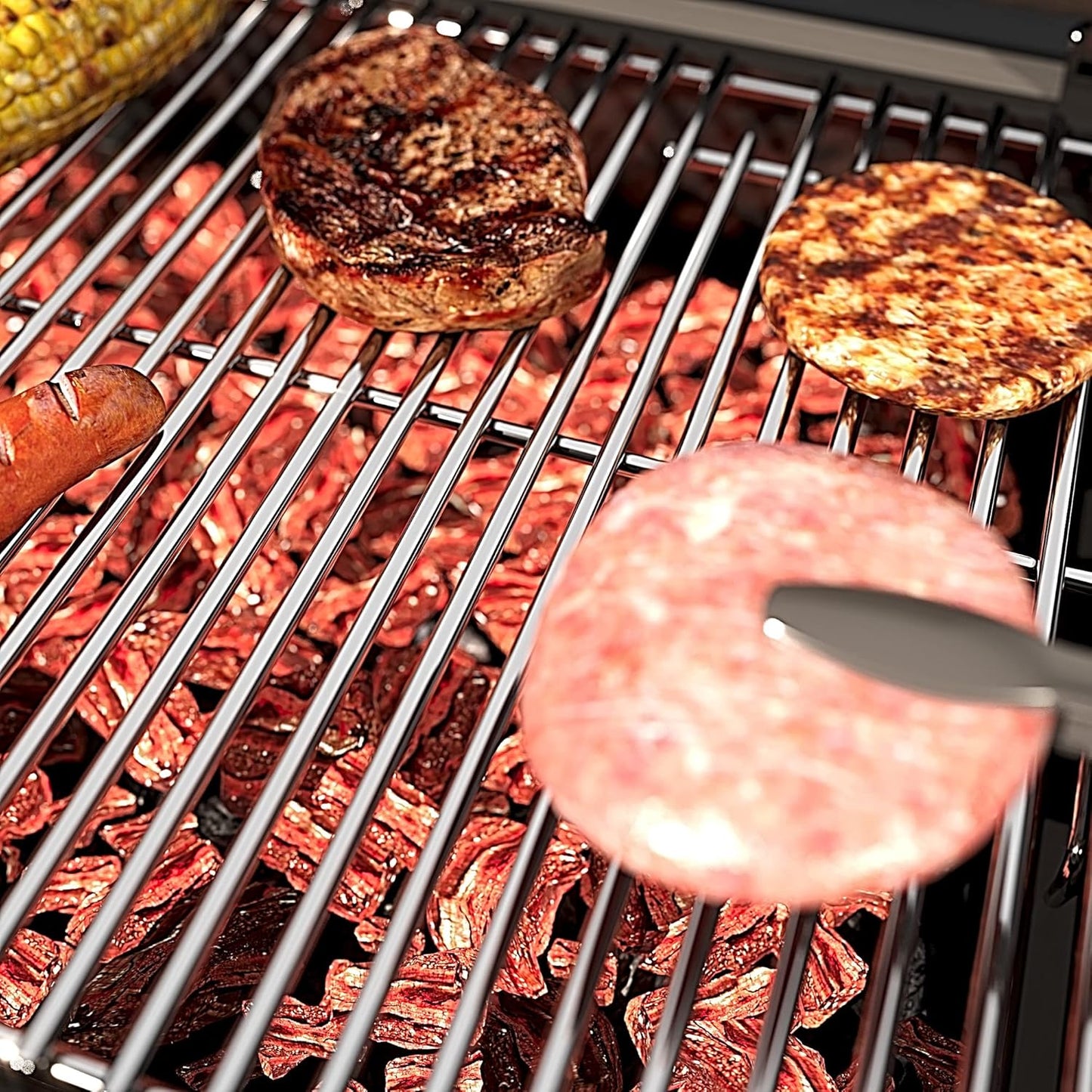 17/17.5/19.5 Inch Grill Cooking Grates Replacement for Weber Spirit 300, 310, 320 Series, Spirit 700, Genesis Silver/Gold/Patinum B/C, Heavy Duty Stainless Steel Grids, 17.5" D x 23.8" W