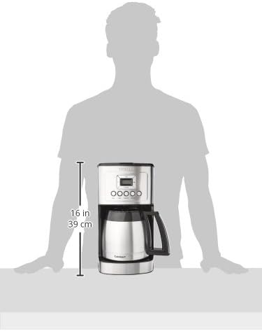 Cuisinart 12-Cup Coffee Maker, Programmable PerfecTemp Thermal Carafe Coffee Machine with 1-4 Cup Setting, Brew Strength Control and Brew Pause, Stainless Steel, DCC-3400NAS, Silver