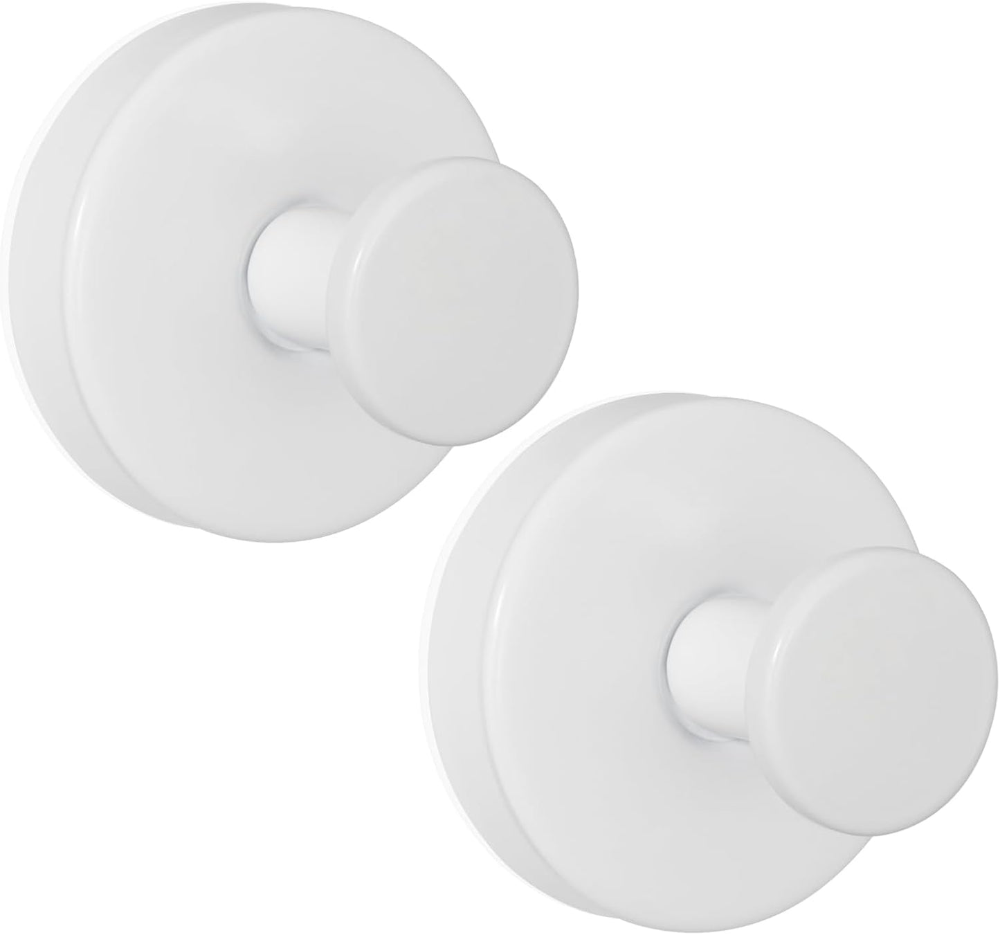 ZESLMG Suction Cup Hooks for Shower Wall, Door Wreaths, Removable Inside Shower Towel Hooks for Bathroom Window Glass Kitchen- Bath Robe Loofah Suction Hooks for Hanging More Surfaces (White, 2 Pack)