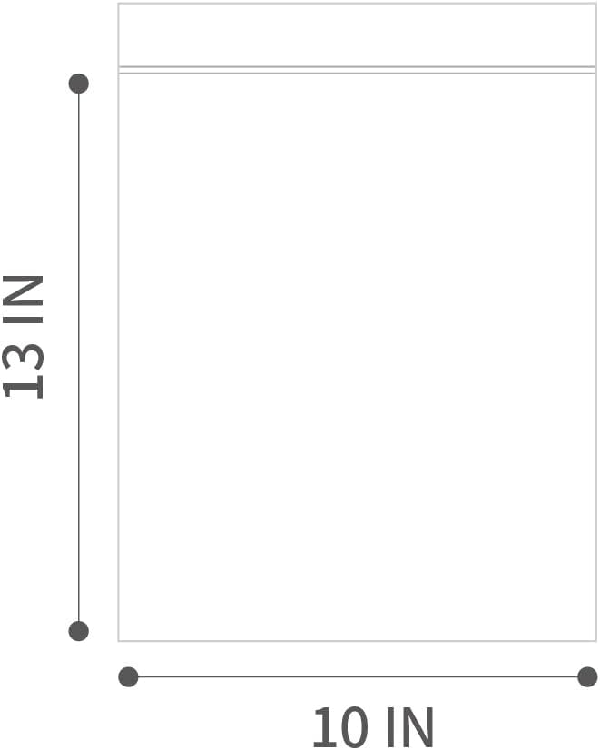 10" X 13" (100 Bags) 2 Mil Clear Reclosable Zip Plastic Poly Bags with Resealable Lock Seal Zipper