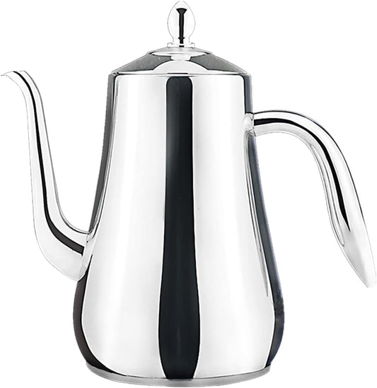 SANQIAHOME Stainless Steel Teapot with Infuser Silver 58Oz