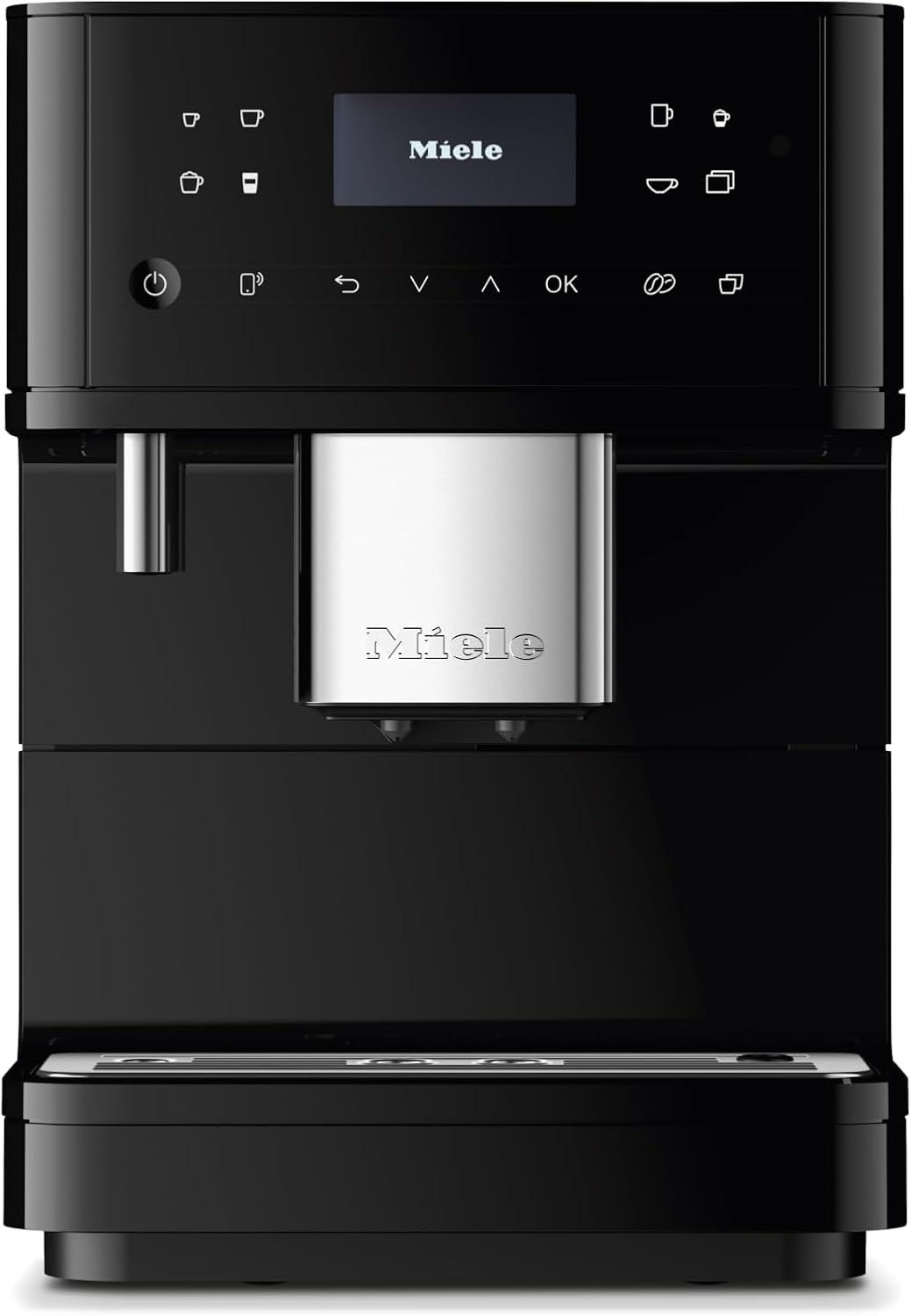 Miele CM 6160 MilkPerfection Automatic Wifi Coffee Maker & Espresso Machine Combo, Obsidian Black - Grinder, Milk Frother