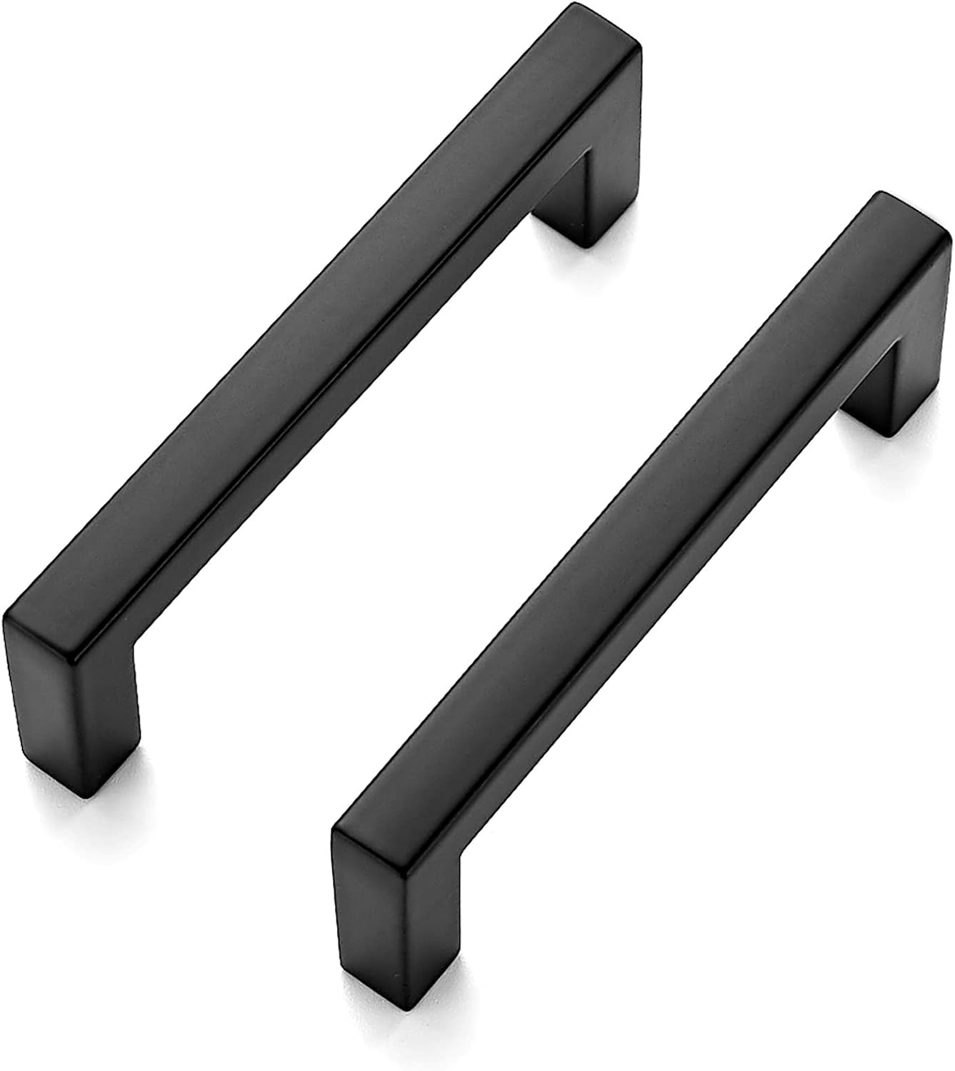 Ravinte 50 Pack Solid 3 Inch Center to Center Slim Square Bar Drawer Handles - Cabinet Hardware in Matte Black - Kitchen Handles and Pulls