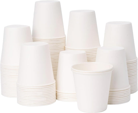 YEEHAW 3 oz 3000 Pack Disposable Paper Coffee Bathroom Cups, Small White Mouthwash Cup for Bathroom
