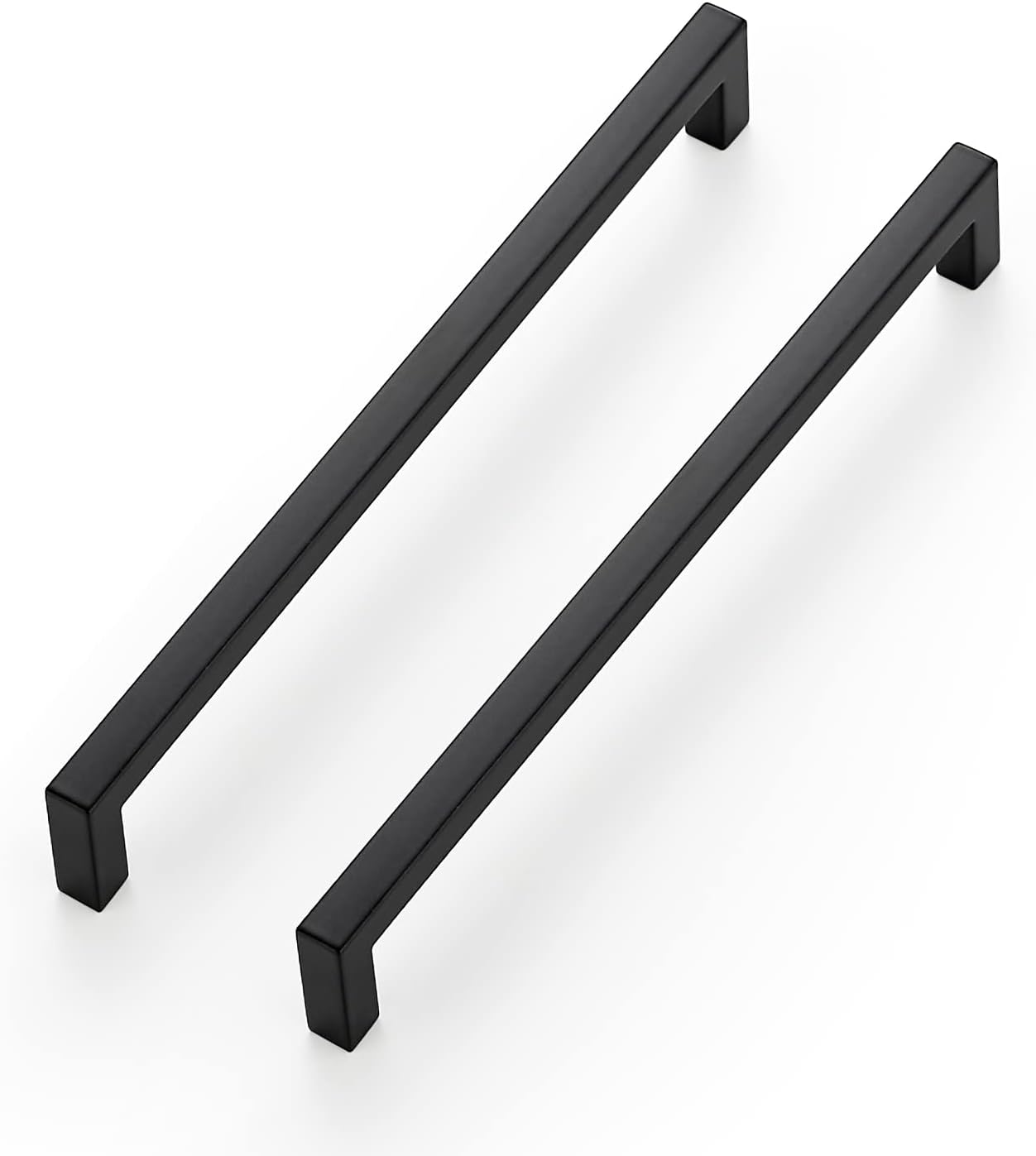Ravinte 10 Pack Solid 7-1/2 Inch Center to Center Slim Square Bar Drawer Handles - Kitchen Cabinet Hardware Pulls - Matte Black