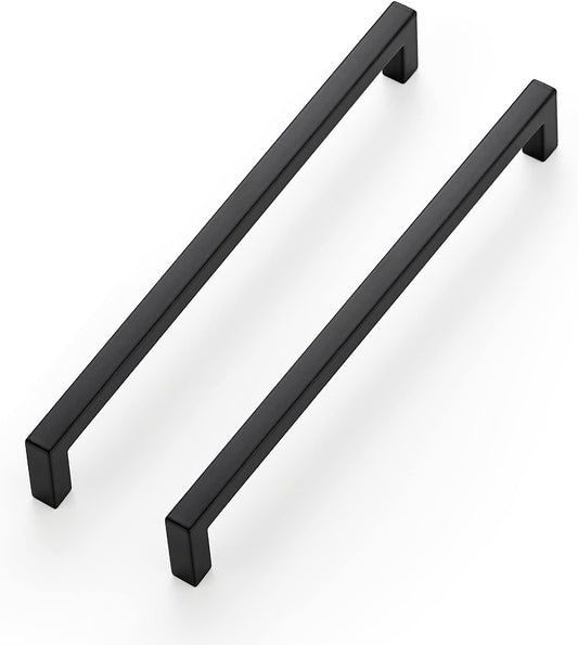 Ravinte 30 Pack Solid 7-1/2 Inch Center to Center Slim Square Bar Drawer Handles Kitchen Cabinet Handles Black Drawer Pulls Kitchen Cabinet Hardware Kitchen Handles Matte Black Cabinet Pulls