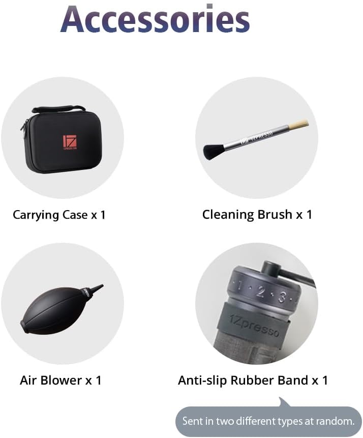 1Zpresso K-Ultra Manual Coffee Grinder Silver with Carrying Case, Assembly Consistency Grind Stainless Steel Conical Burr, Foldable Handle, Numerical External Adjustable Setting, All-Round Grinder