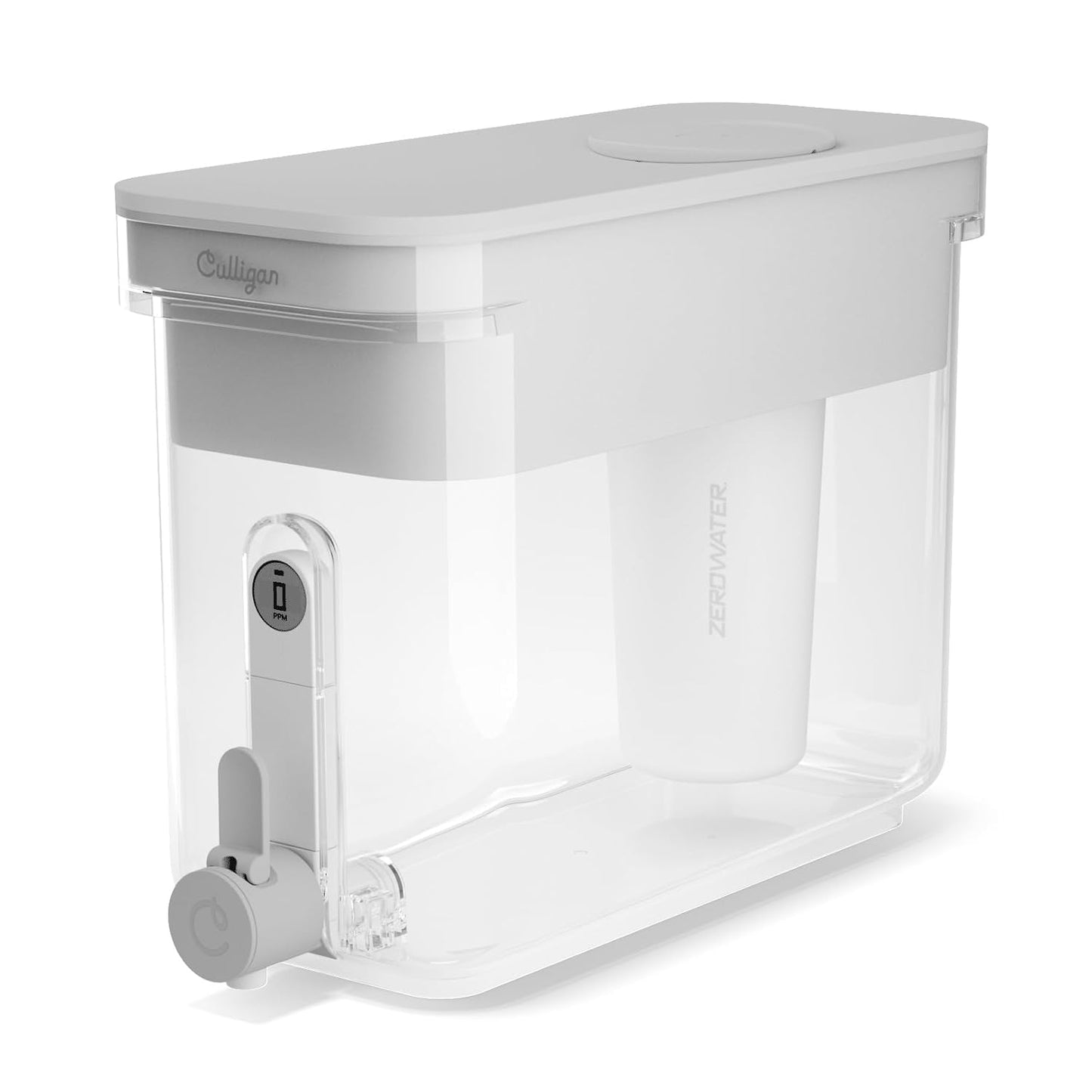 Culligan with ZeroWater Technology 32-Cup Water Filter Dispenser – Includes 5-Stage Advanced Water Filter, Certified to Reduce Lead, Total PFAS (Forever Chemicals), Mercury, Fluoride, and Chlorine