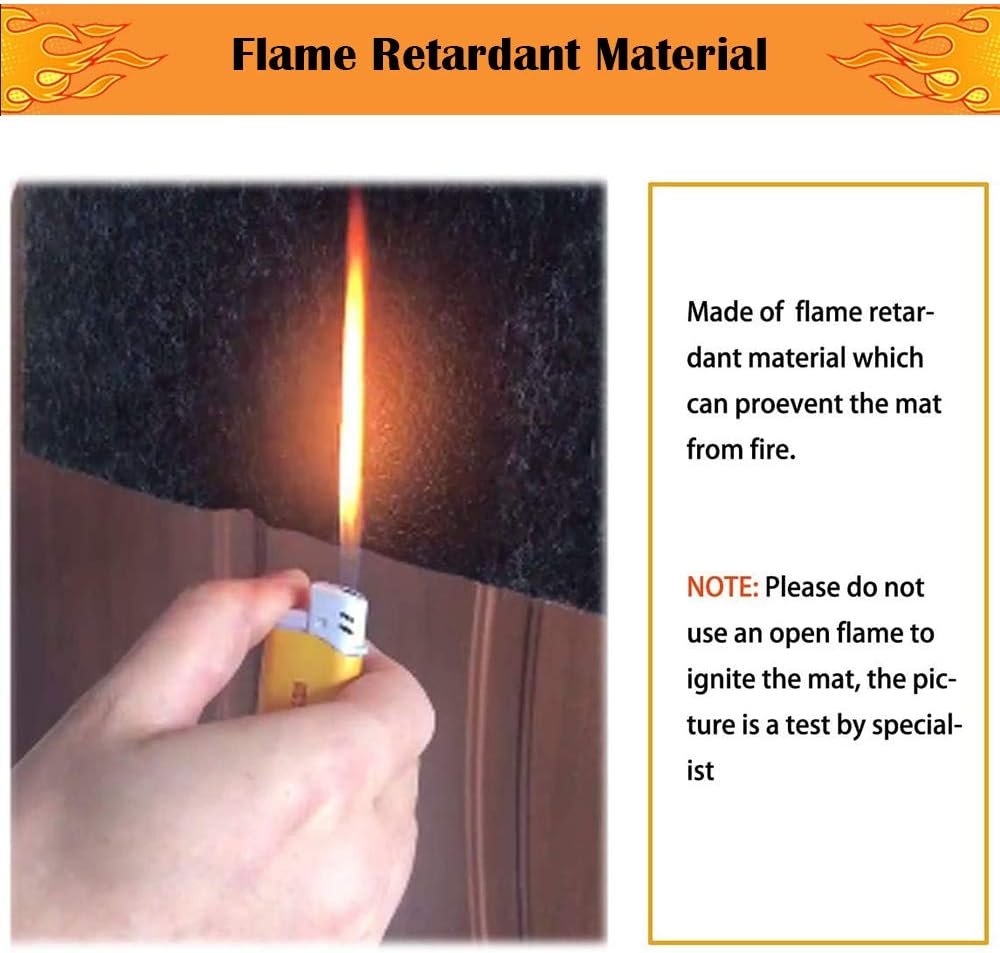 Under Grill Mat,Premium 36"x48"Absorbent Oil Protective mats for Deck &Patio,Grill Mat for Deck,Under Grill Floor Pad to Protect Deck,BBQ Mat for Under BBQ,Waterproof,Reusable