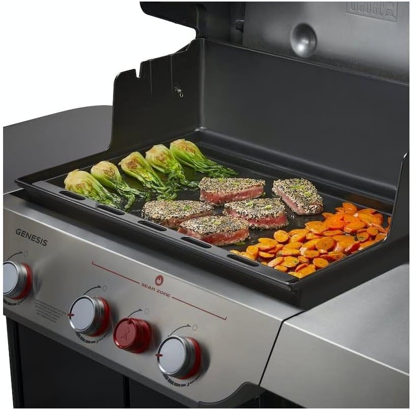 Weber Rust-Resistant Outdoor Griddle Insert for Summit and Genesis 300 Series Gas Grills, Full-Size