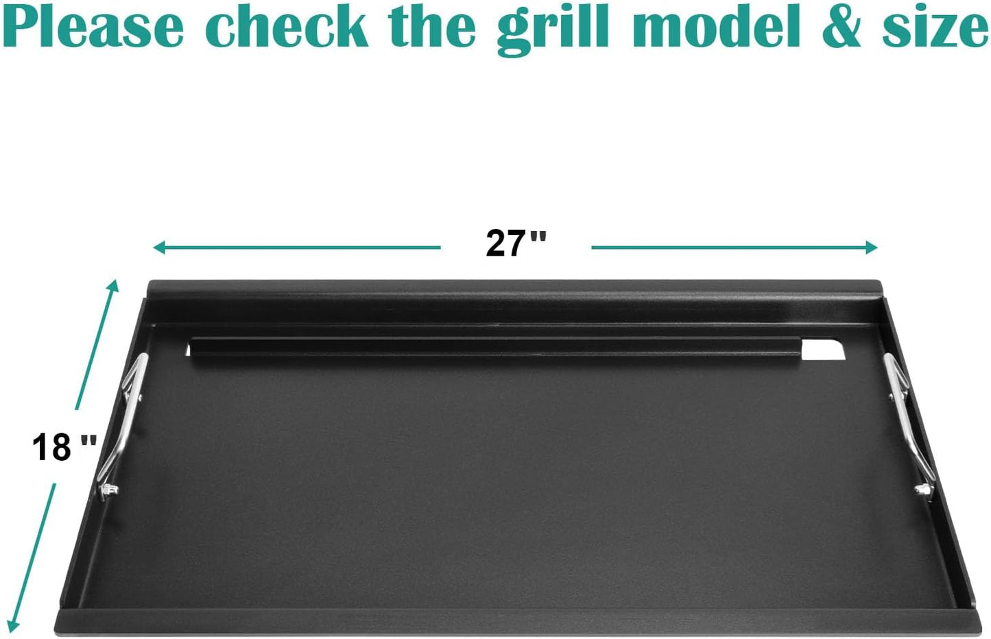 Full Size Griddle Inserts for Char-Broil Performance 5 Burner Series, Flat Top Griddle for Charbroil 463275517 463275717 463372017 463243518 463243519 Grill, Replace for G470-0002-W1 G470-0003-W1