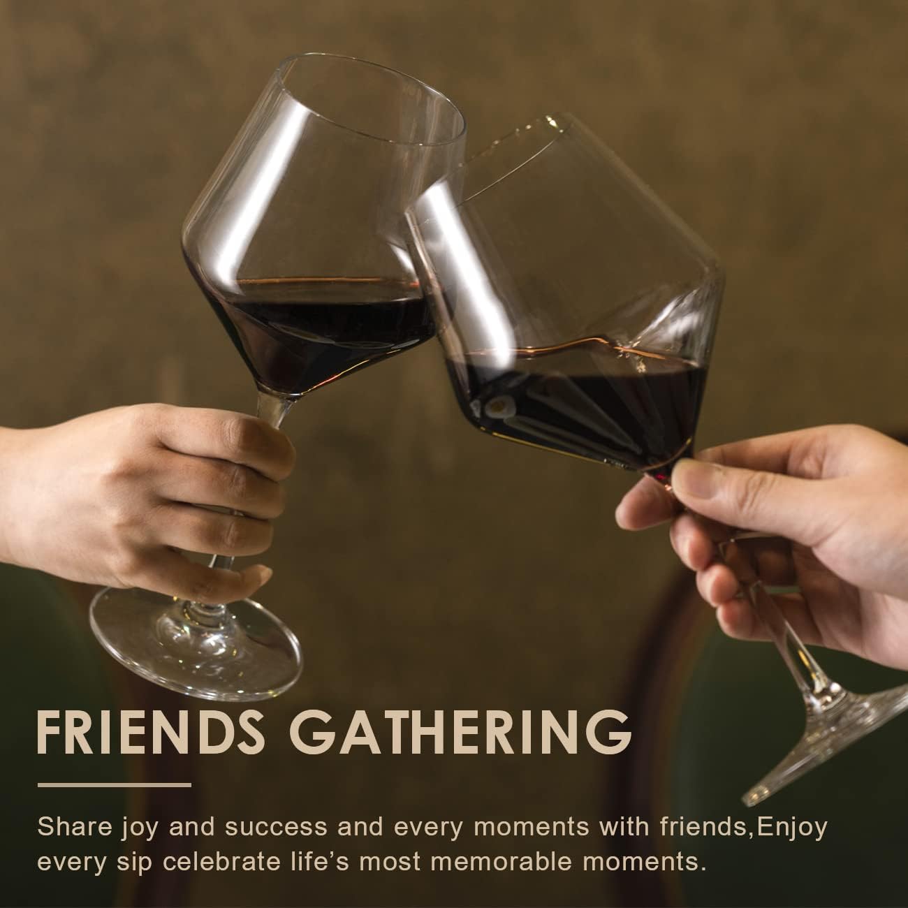 Wine Glasses,White Red Wine Glasses Set of 6,Lead-Free Premium Crystal Clear Glass,Hand Blown Italian Style Burgundy Long Stem Wine Glasses,Great Gift Packaging(16oz,6pack)