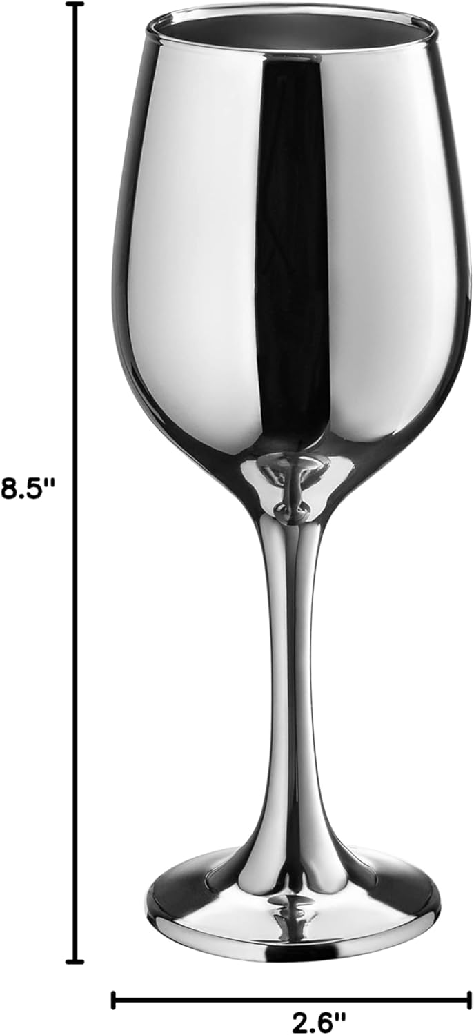 Vikko Décor Wine Glasse, 14 Oz Fancy Wine Glass With Stem For Red And White Wine, Thick And Durable Wine Glass, Dishwasher Safe, Great For Wine Tasting, Set Of 12