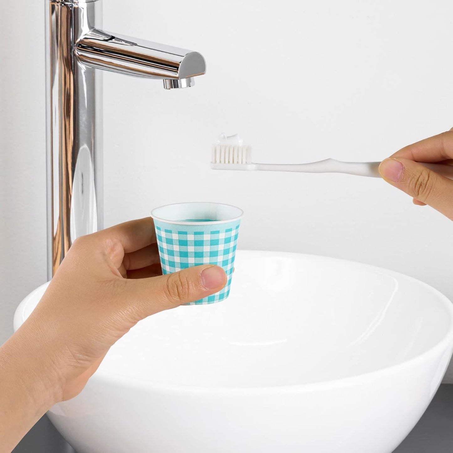 LITOPAK 480 Pack 3 oz Paper Cups, Colorful Disposable Bathroom Cups, Small Mouthwash Mugs for Home, Bathroom, Picnic, Party, and Events