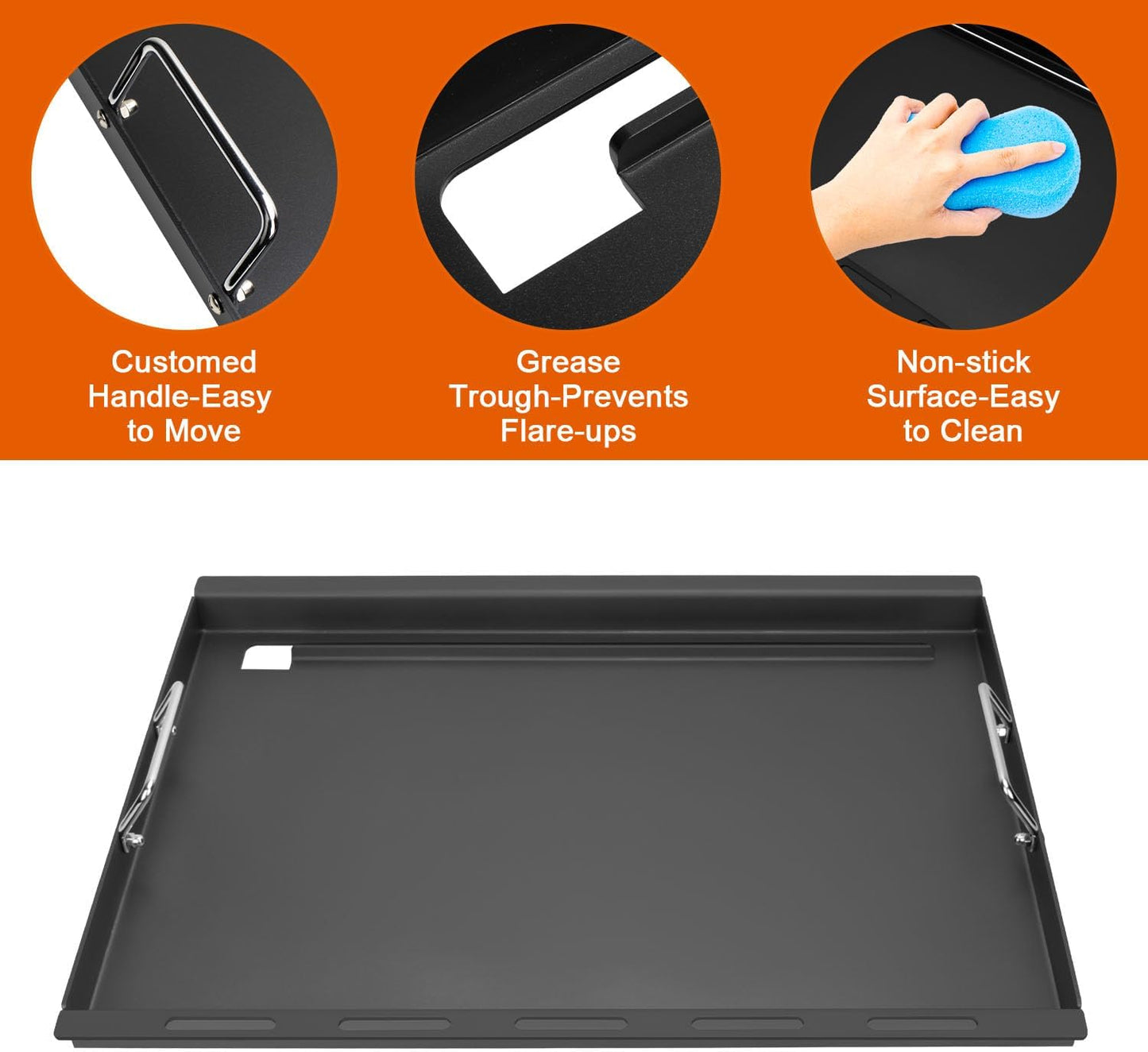 6788 Full-Size Griddle for Weber Genesis II 300 Series Grills E-310 E-315 E-325s E-330 E-335 S-310 S-335 LX S/E-340, Flat Top Griddle for Weber Genesis 2022 Series