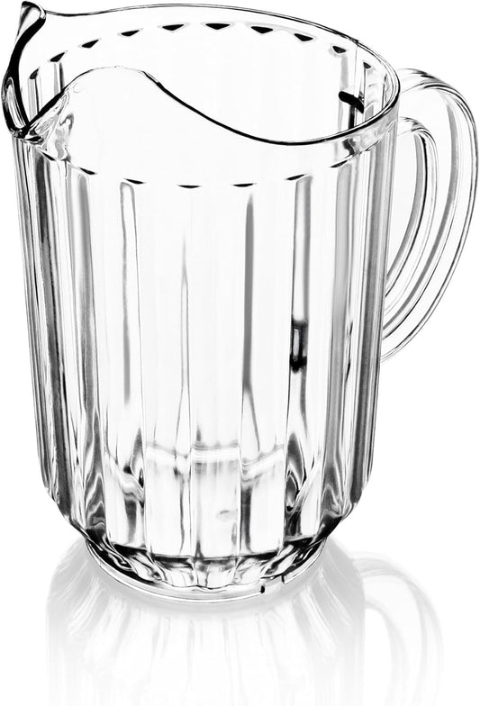 New Star Foodservice Resturant-Grade Polycarbonate Plastic Water Pitcher (Water Pitcher (Clear), 60 oz (Set of 12))