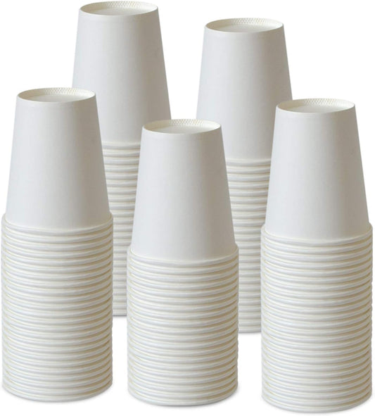 Paper Cups 150 Pack - 8 Oz Hot and Cold Paper Coffee Cups
