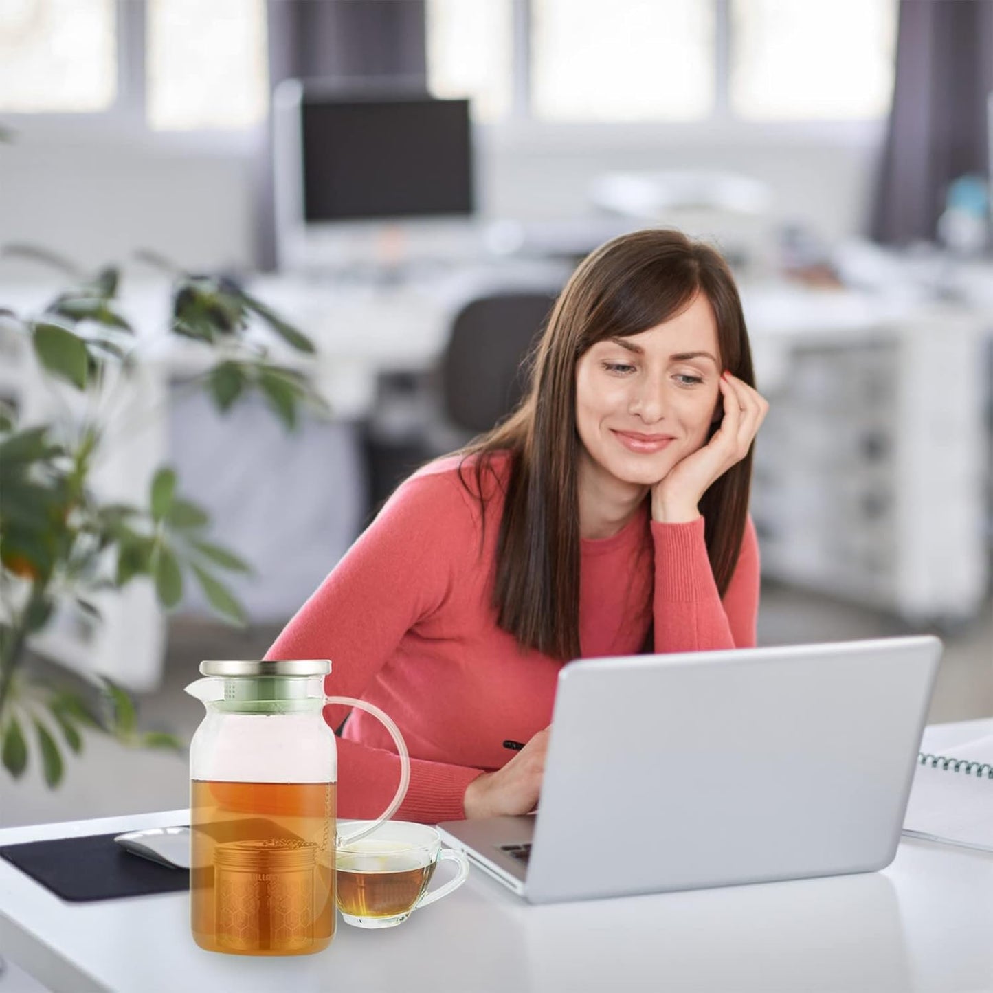 Extra Large Tea Ball Infuser for Pitcher(2 Pack), 18/8 Stainless Steel Tea Steeper, Extra Fine Mesh Tea Strainer Perfect for Brewing Herbs, Iced Tea, Coffee, Cooking Soup