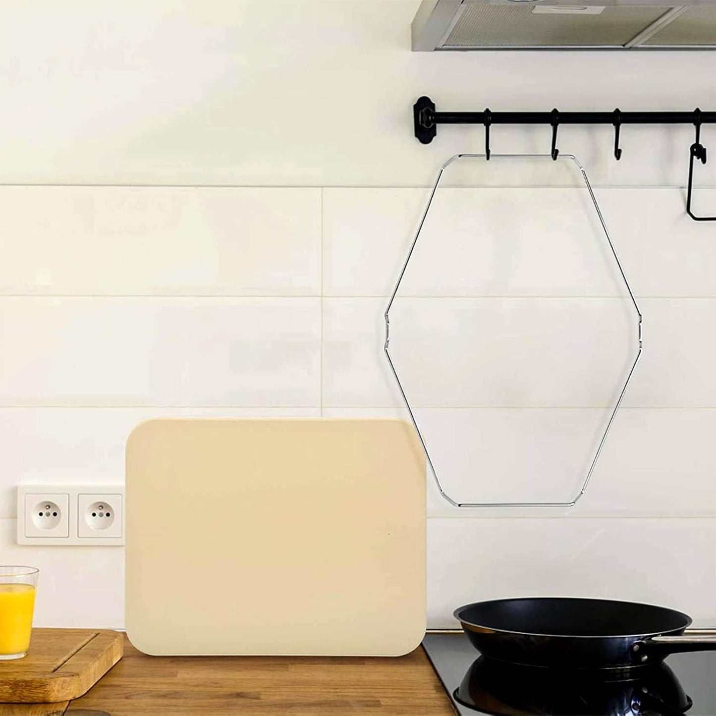 Pizza Grilling Tool Kit - Including 15 x 12 inch Pizza Stone with Metal Handle Rack, Rocker Pizza Cutter Blade with Wooden Safer Grip & Protective Cover – Premium Pizza Oven Grill Accessories