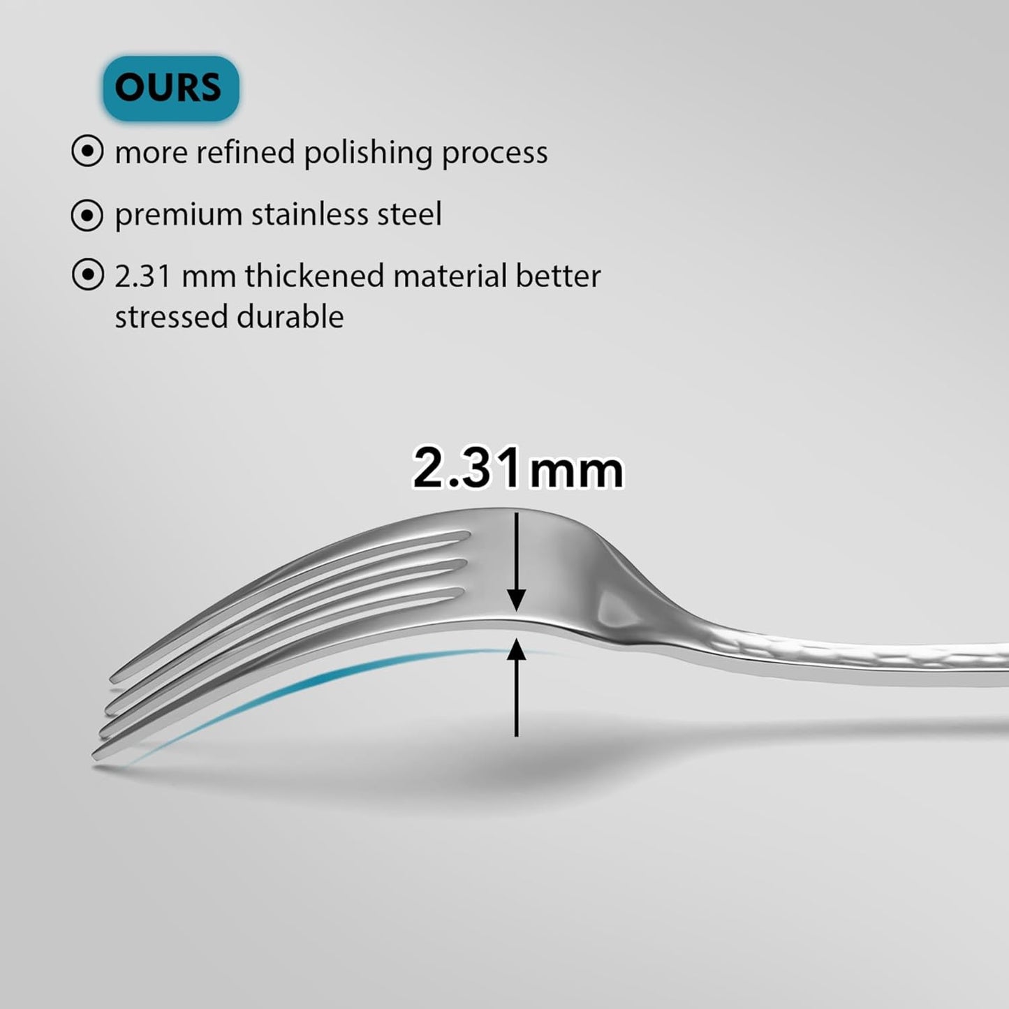 Hammered Silverware Set, EIUBUIE 40-Piece Stainless Steel Flatware Set for 8, Mirror Finish Tableware Kitchen Cutlery Sets, Durable Home Eating Utensils Sets Includes Fork Spoon Knife, Dishwasher Safe