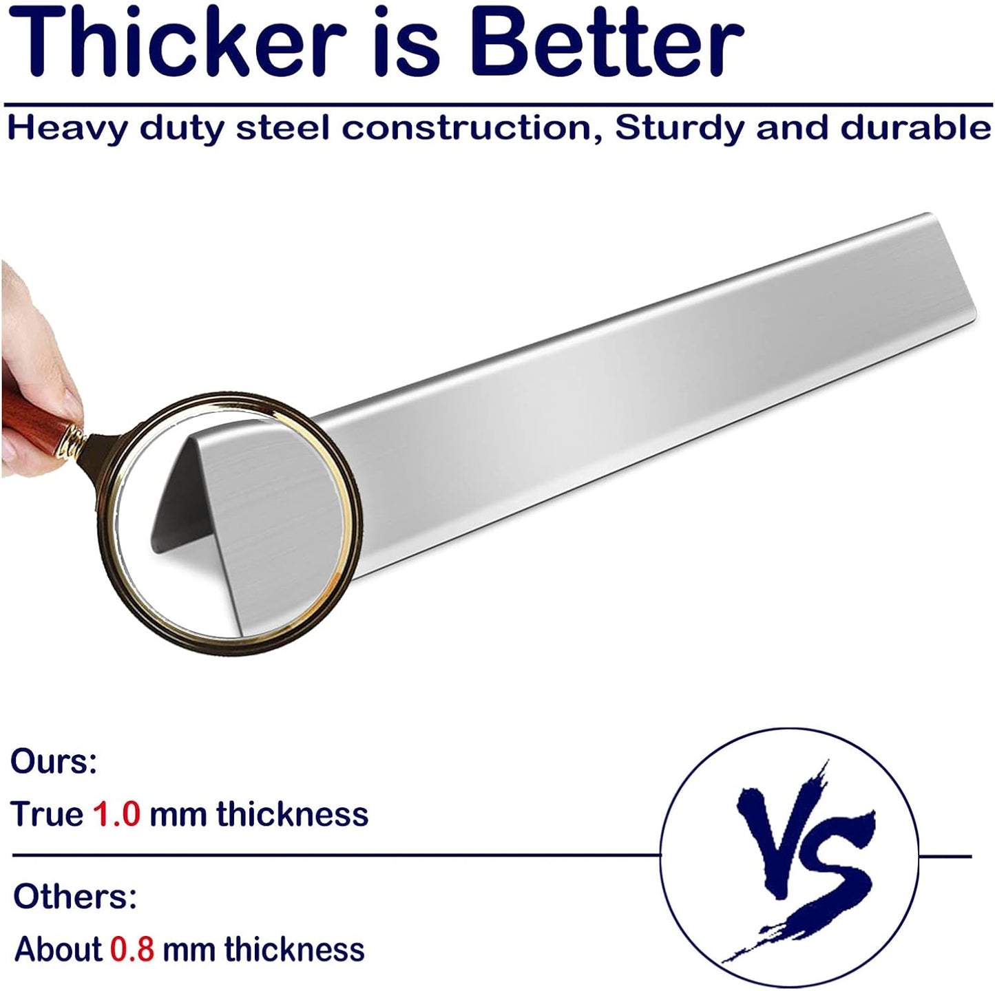 Flavorizer Bars 17.5 inch Gas Grill Replacement Parts for Weber Genesis 300 Series E310 E320 E330 S310 S320 S330 EP/CEP-310 EP/CEP-320 EP/CEP-330, 5 Pack Stainless Steel Flavor Bar Heat Plates