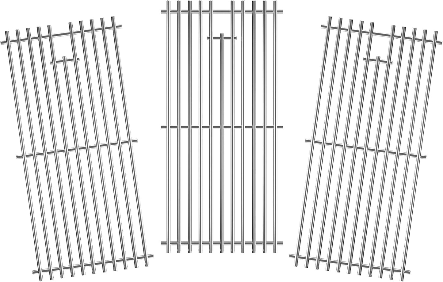 Grill Grates for Charbroil Advantage 4 Burner 463343015 463344015 463344116 463240015 Gas2coal 463340516, Replacement Parts for CharBroil G460-0500-w1, G530-b700-w1, 16-15/16inch, Stainless Steel