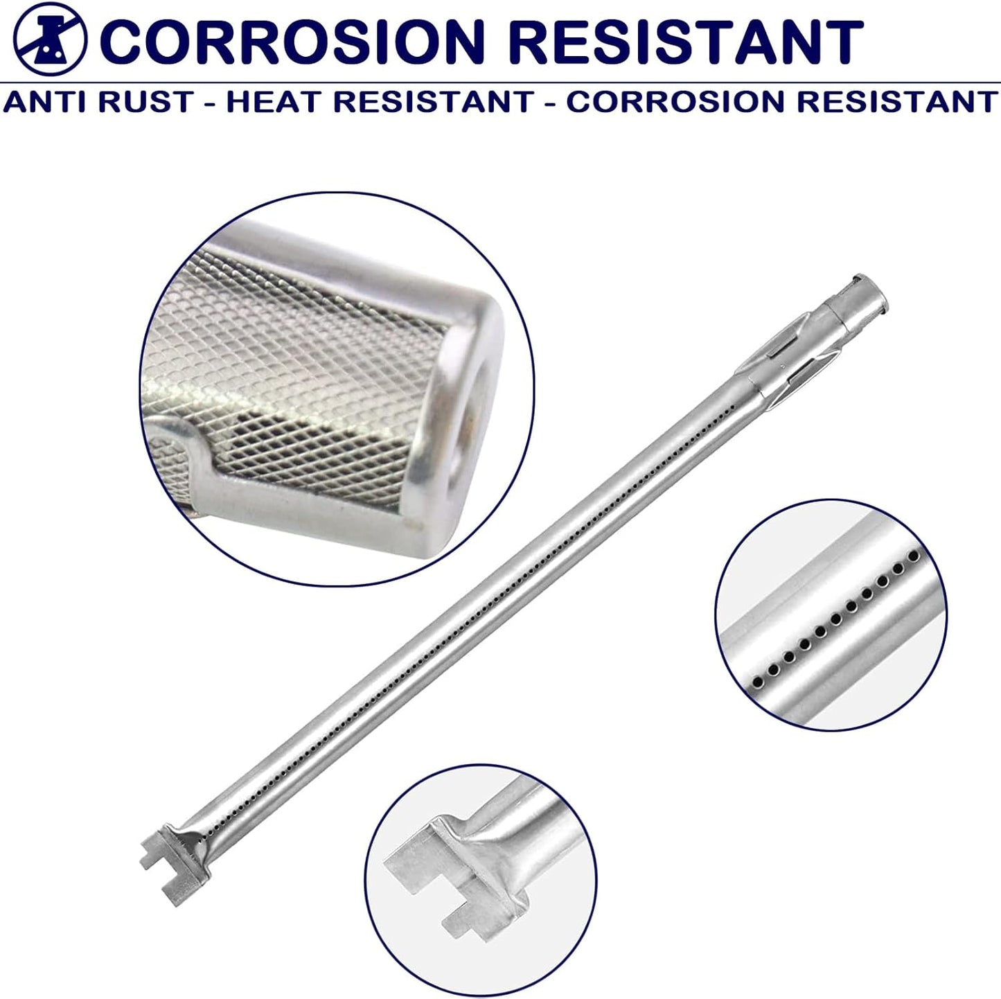 Grill Burner Tube 19.5 Inch Replacement for Weber Genesis 300 Series, Genesis E310 E320 E330 S310 S320 S330 Gas Grills, 62752 LP 3 Burners Tube Set Fits Up Front Control