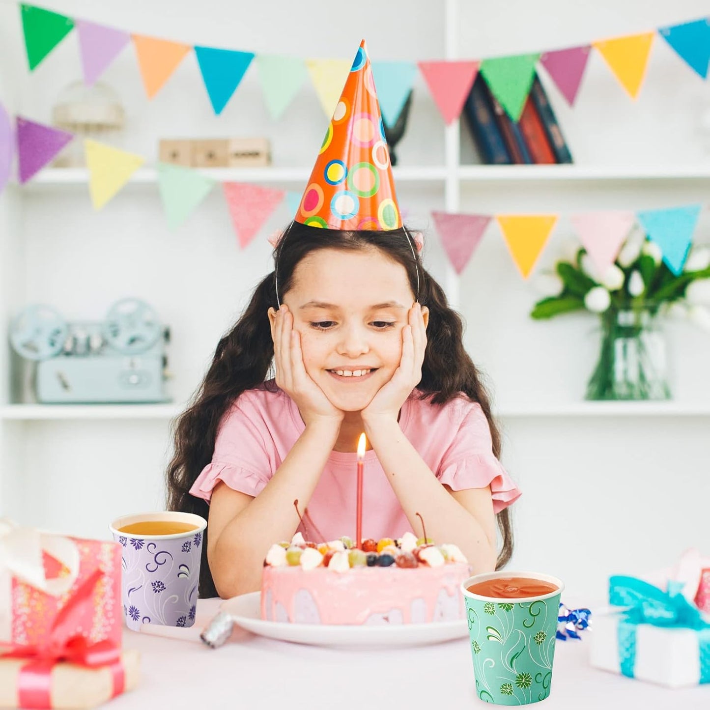 600 Pack 5oz Paper Cups, Bathroom Cups, Colorful Disposable Cups, Mini Mouthwash Cups, Hot Drinking Cup for Travel, Party and Event