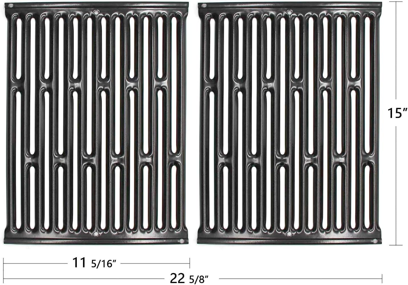 PG521 (2-Pack) 15" Porcelain Steel Cooking Grid Grates for Weber Genesis Silver A, Spirit E200,Spirit 500,Spirit 210 (2007-2012) Gas Grills, 7521 65905 7522 7523 65904