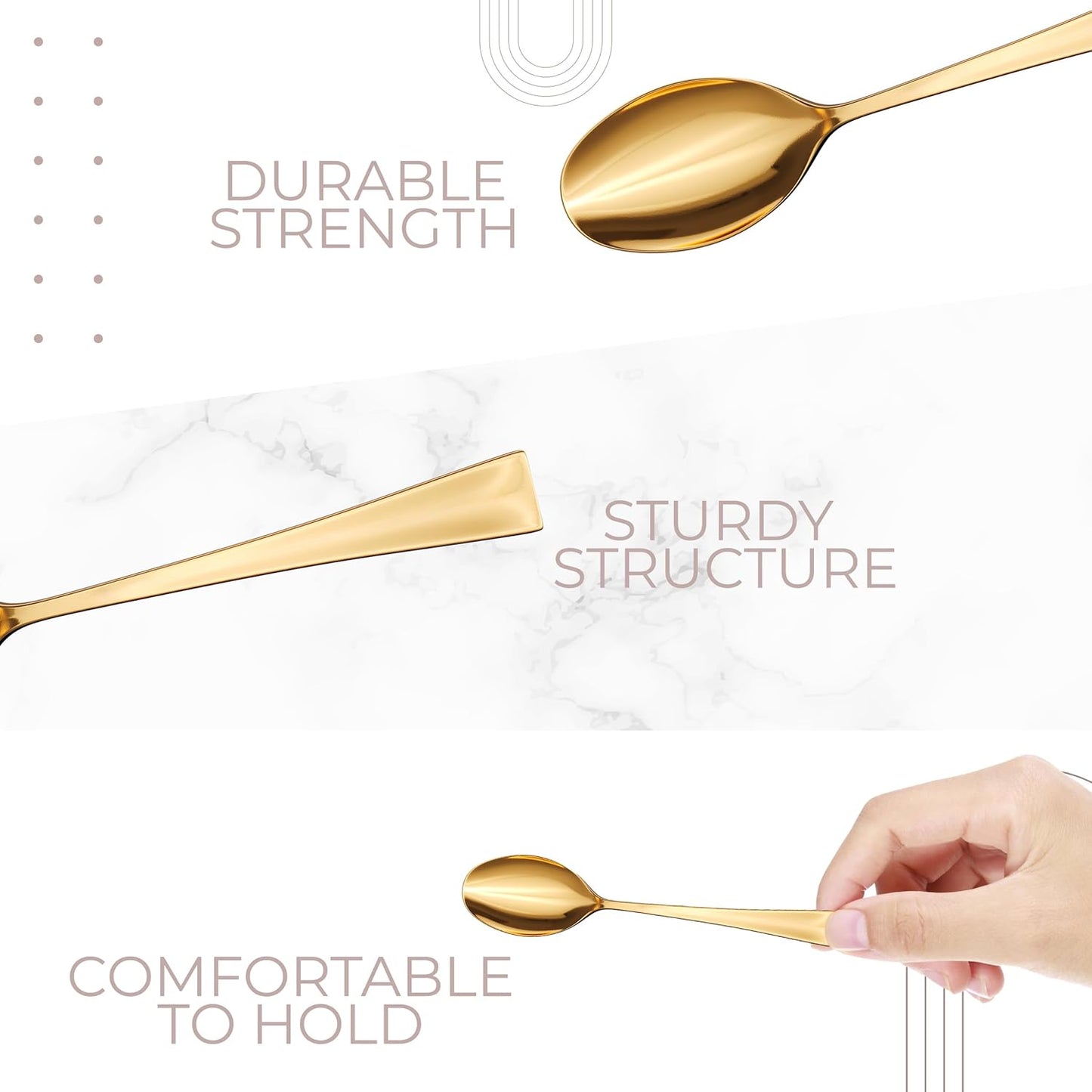 Exquisite Mini Spoons For Desserts - Bulk Pack Of 200 Gold Dessert – Disposable 4.5 Inch Plastic Appetizer Real Flatware Look Miniature Bpa Free Food Safe