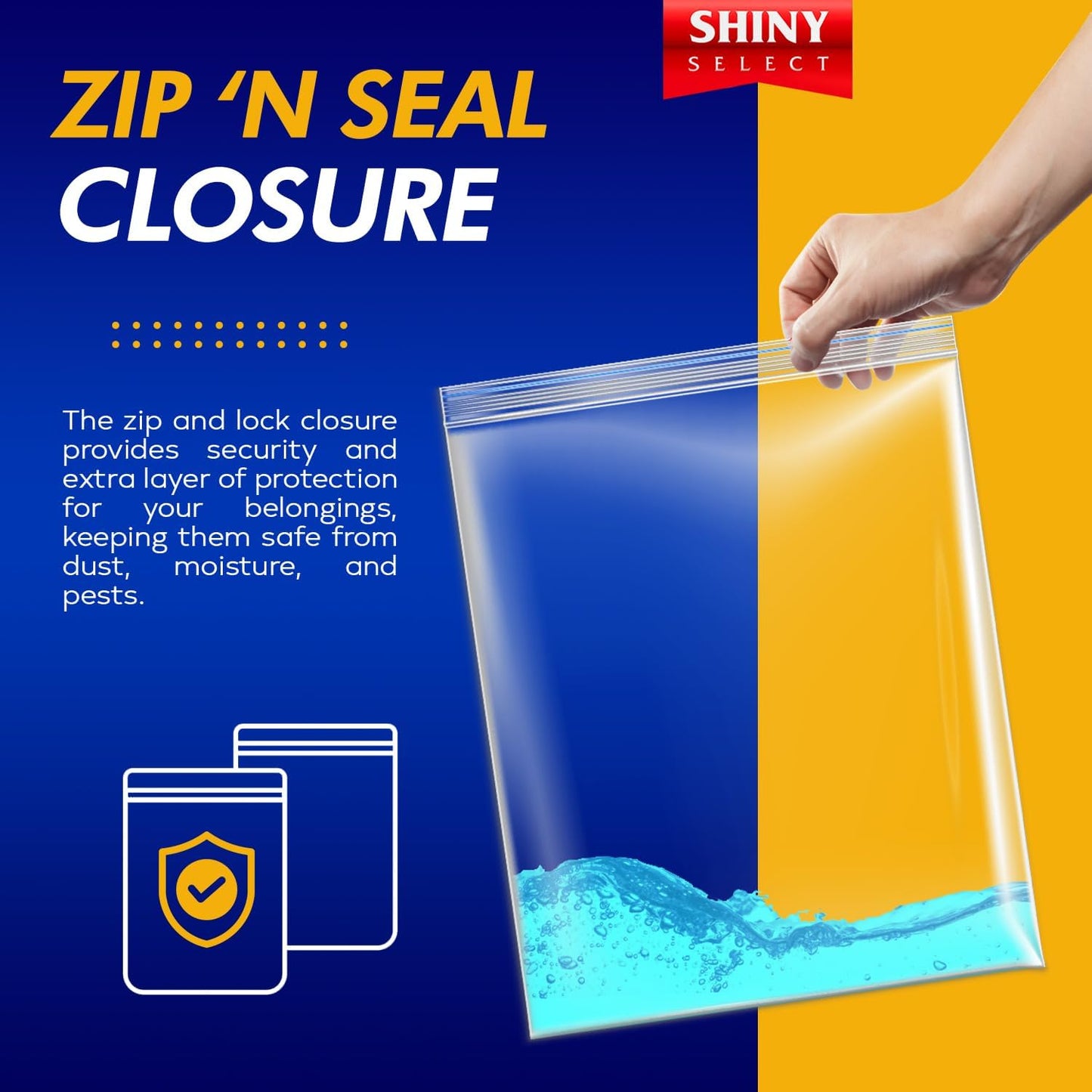 [ PACK OF 72 ] Large Resealable 3 Gallon Clear Reclosable Bags for Freezer, Brining, Food Storage, Bedding, Clothing, Organization, Moving, Packing or Travel 16" x 18" Jumbo Size