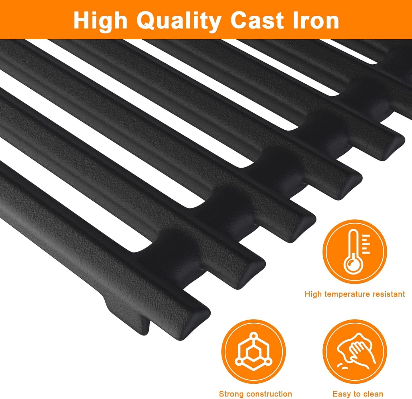 Cooking Grid Grates and Emitter Plates Replacement Parts for Charbroil Commercial TRU-Infrared Grills 463241013, 463243812, 463243911, 463246909,G515-4700-W1, G515-4800-W1 Cast Iron