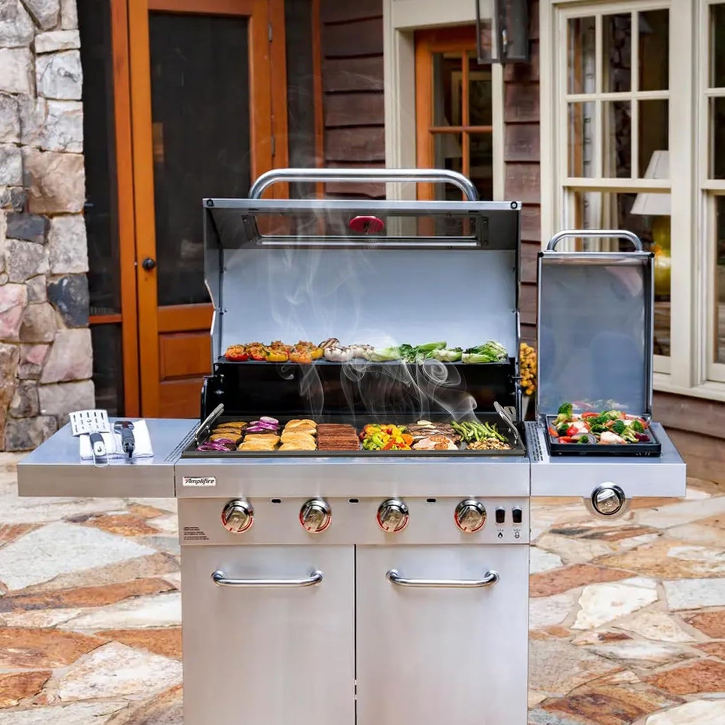 Stanbroil Full Size Griddle Insert for Most 4-Burner Gas Grill Universal Flat Top Grill Griddle for Weber, Royal Gourmet, Cuisinart, Char-Broil, Nexgrill, Napoleon, Dyna-Glo, Monument Grills and More