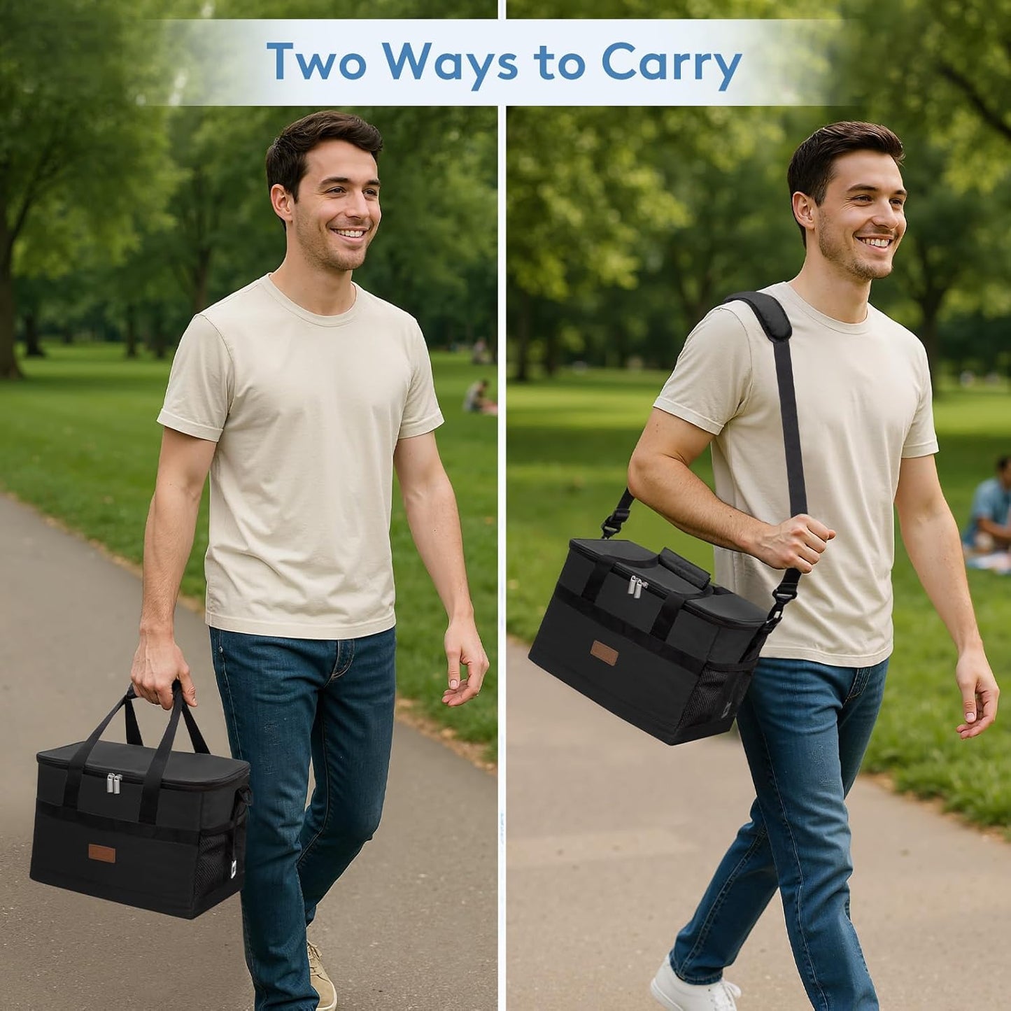 Lifewit Cooler Bag 30/50/60 Cans Collapsible and Insulated Large Lunch Bag Leakproof Soft Cooler Portable Tote for Camping/BBQ/Family Outdoor Activities