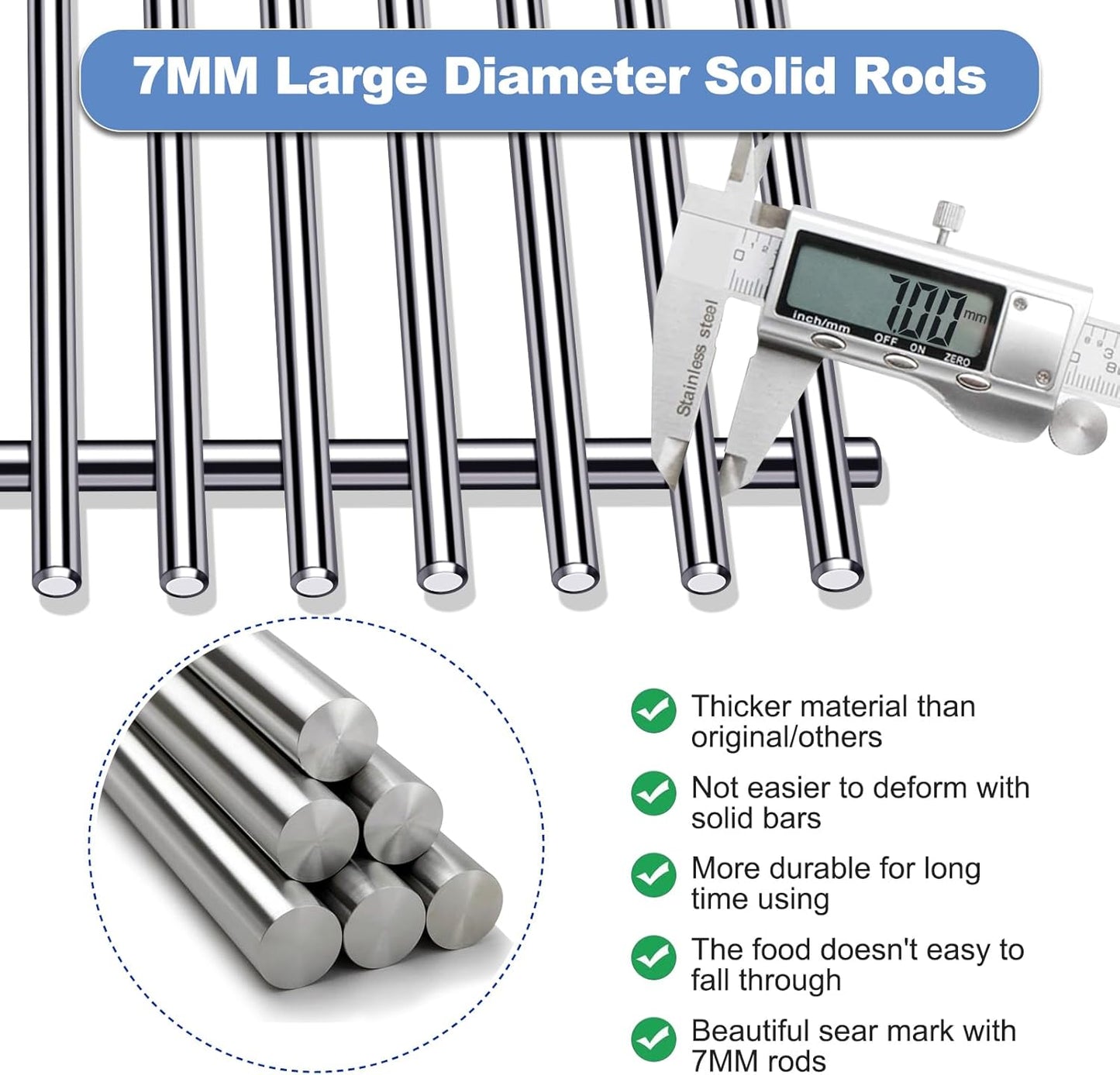 66097 Grill Grates with Grill 66041 66796 Flavorizer Bars Heat Deflectors for Weber Genesis II Grill Parts, E-410, S-410, Genesis II LX E-440, S-440,Porcelain Heat Plate Deflectors