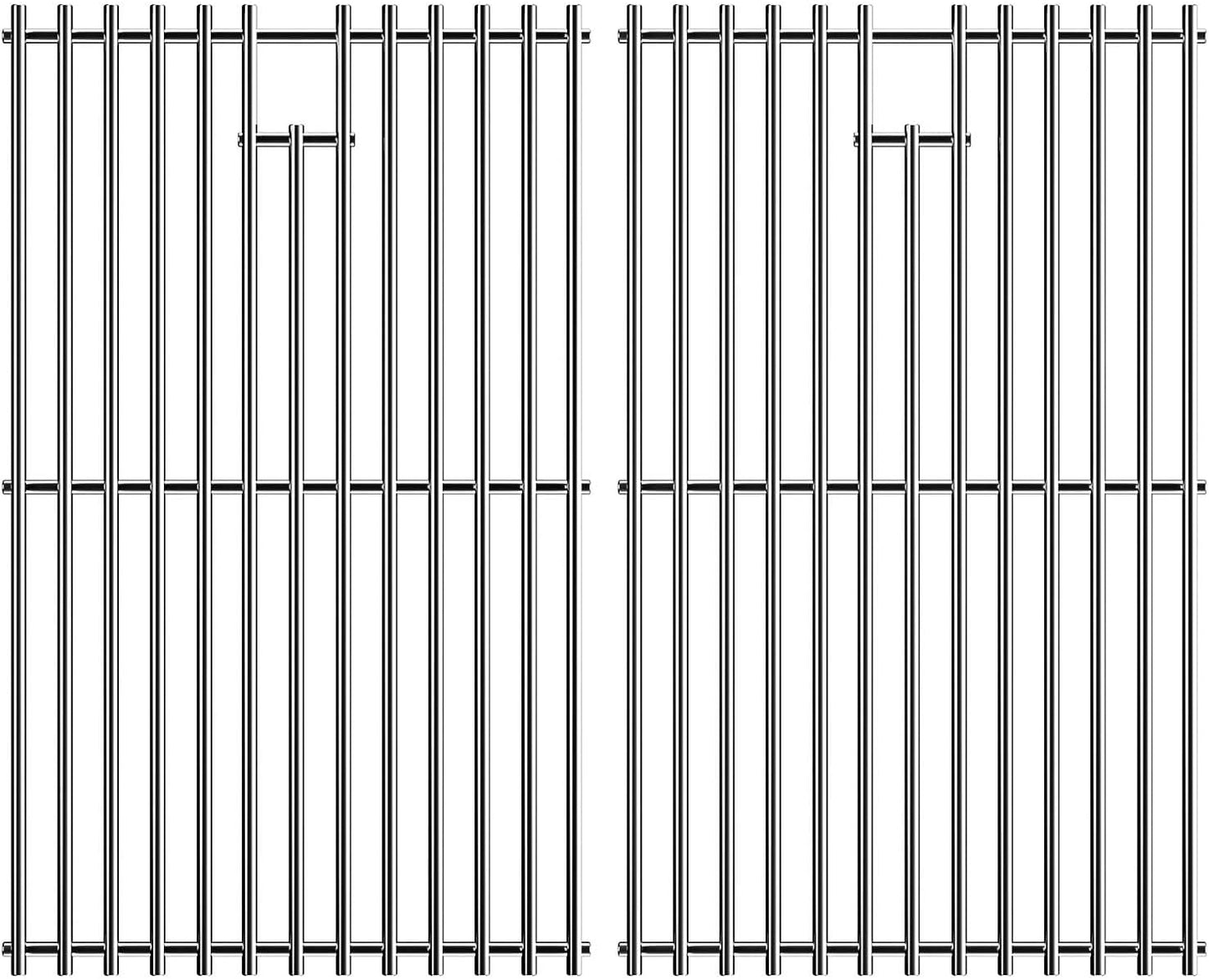 17.5 inch Grill Cooking Grates for Weber Spirit E210 E-220 S210 S-220 Spirit 200&Spirit II 200 Series Gas Grills with Front Control, Stainless Steel Grates Replacement Parts for Weber 7637 Gas Grills