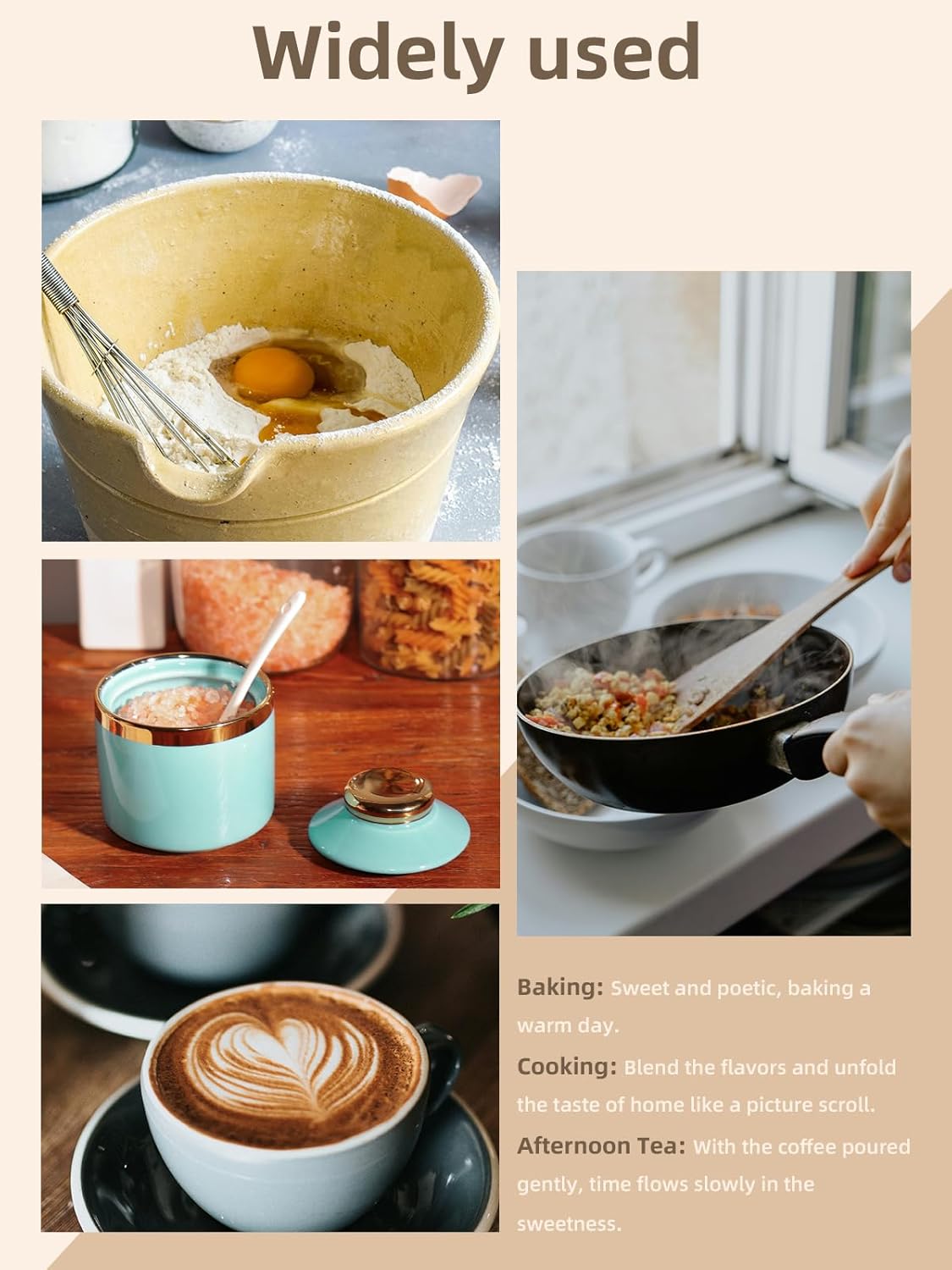 HAOTOP 8 oz Sugar Bowl with Lid and Spoon, Simple Ceramic Sugar Jar Sugar Dispenser Sugar Container Coffee Bar Accessories, Modern Kitchen Countertop Canisters, Turquoise