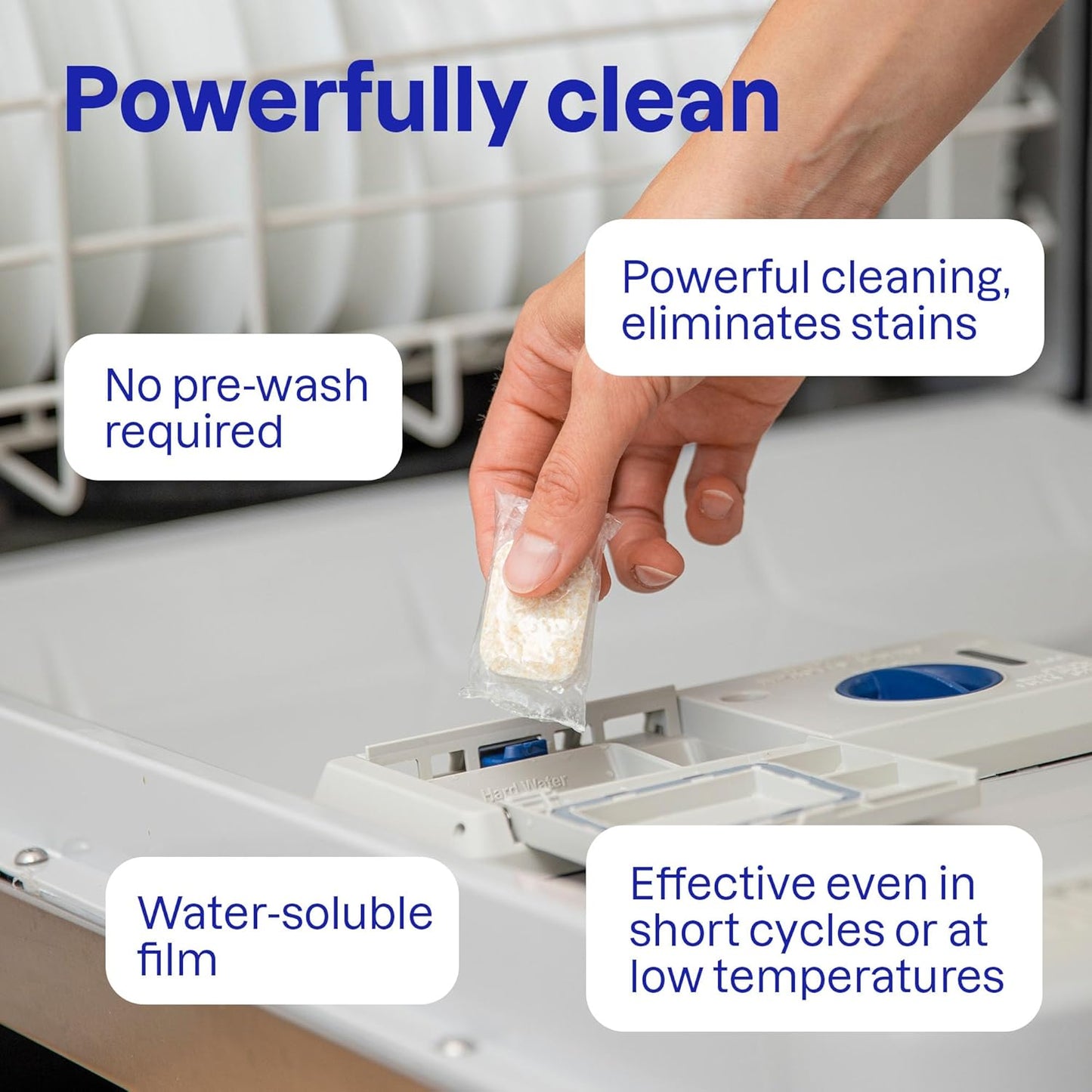 ATTITUDE Dishwasher Pods, Plant-Based & Vegan, Phosphate-Free Detergent Tablets, Naturally Derived, Unscented, 26 Count