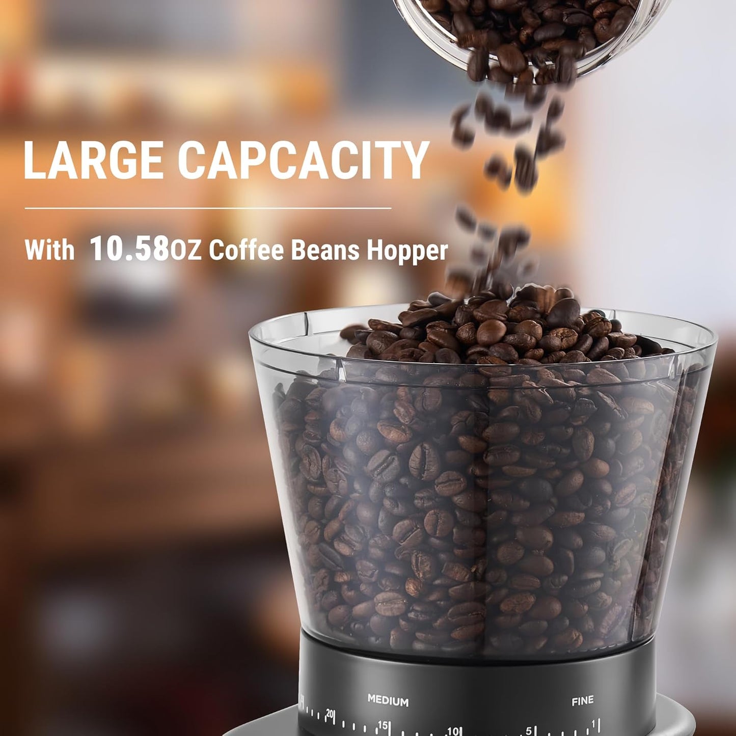 Coffee Grinder, Electric Conical Burr Grinder with 30 Grind Settings for 2-12 Cups, Adjustable Burr Mill for Home Use