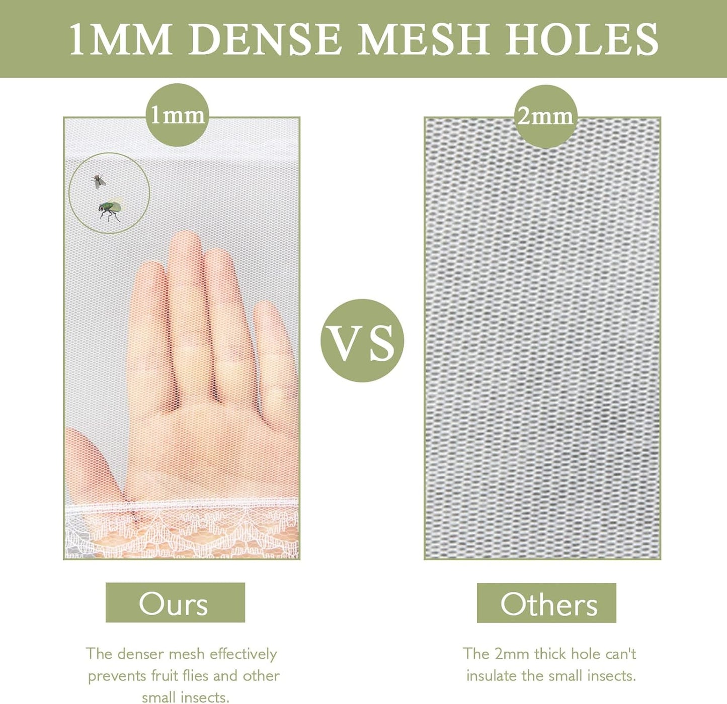 7 Pack Colorful Food Covers Food Tent for Outside Mesh to Keep Bugs away, Reusable Collapsible Food Nets(40x24*1,17x17*2,14x14*2,12x12*2) including Carry Bag,Ideal for Picnic Party BBQ Wedding Fruit