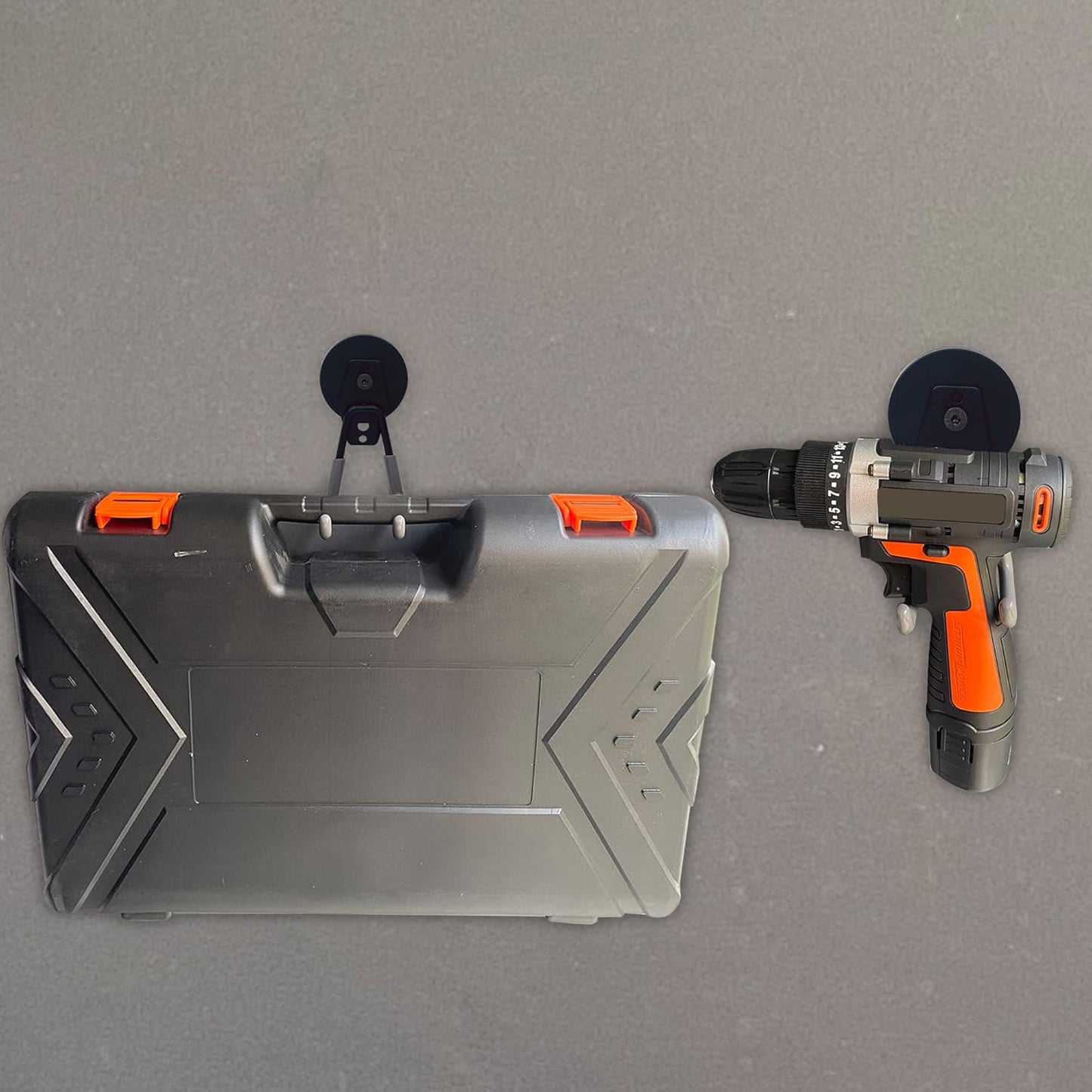 TSUYA 4 Pack Heavy Duty Large Garage Magnet Hooks, Strong Storage Utility Magnetic Hooks with Anti-Slip Rubber Coating for Hanging (Gray Hook, 2.6‘’ Diameter Base)