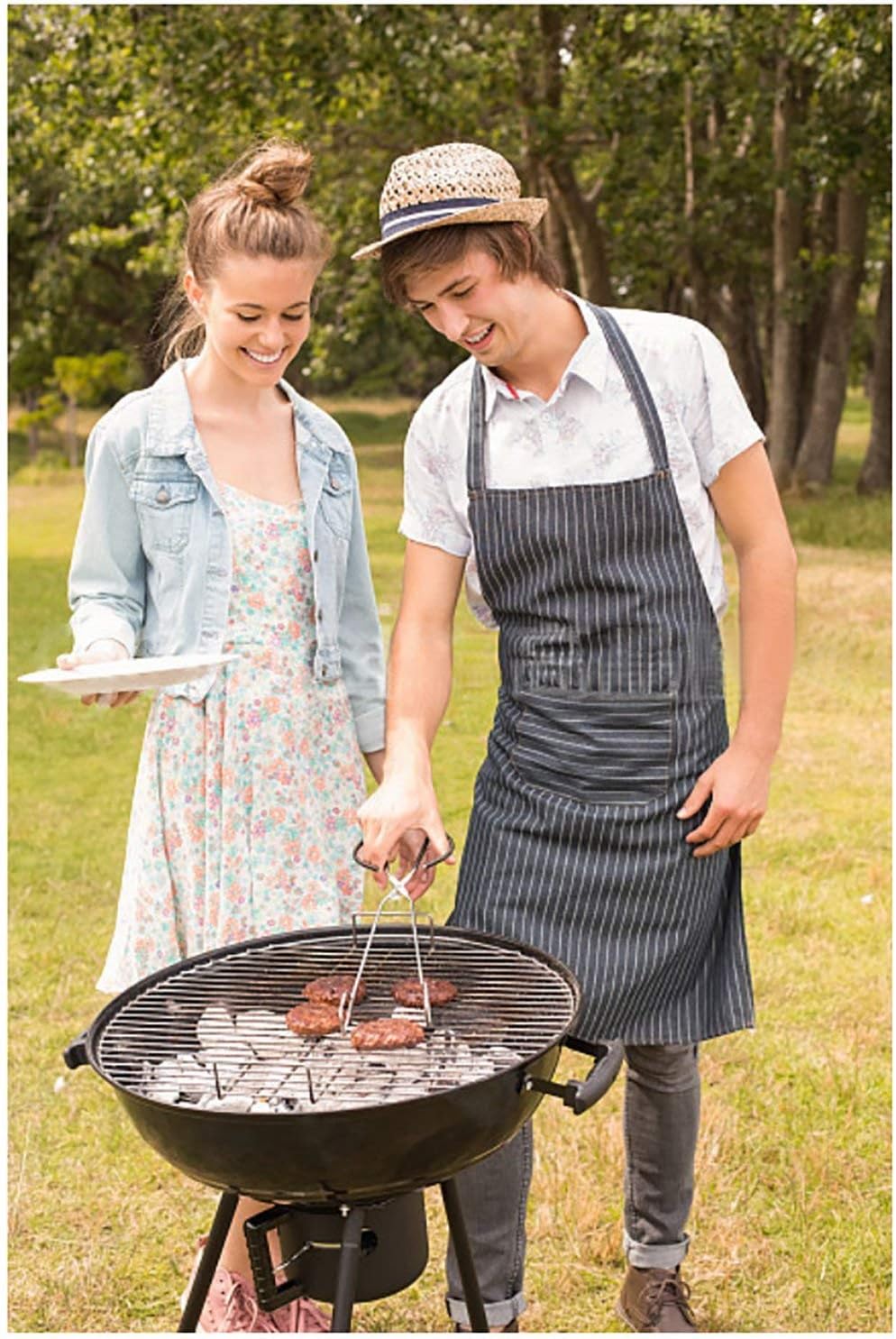 2Pcs 16 Inch Extra Long Stainless Steel Kitchen Scissor Tongs, Non-Slip Comfortable Red Grip, Heat Resistant for BBQ and Cooking
