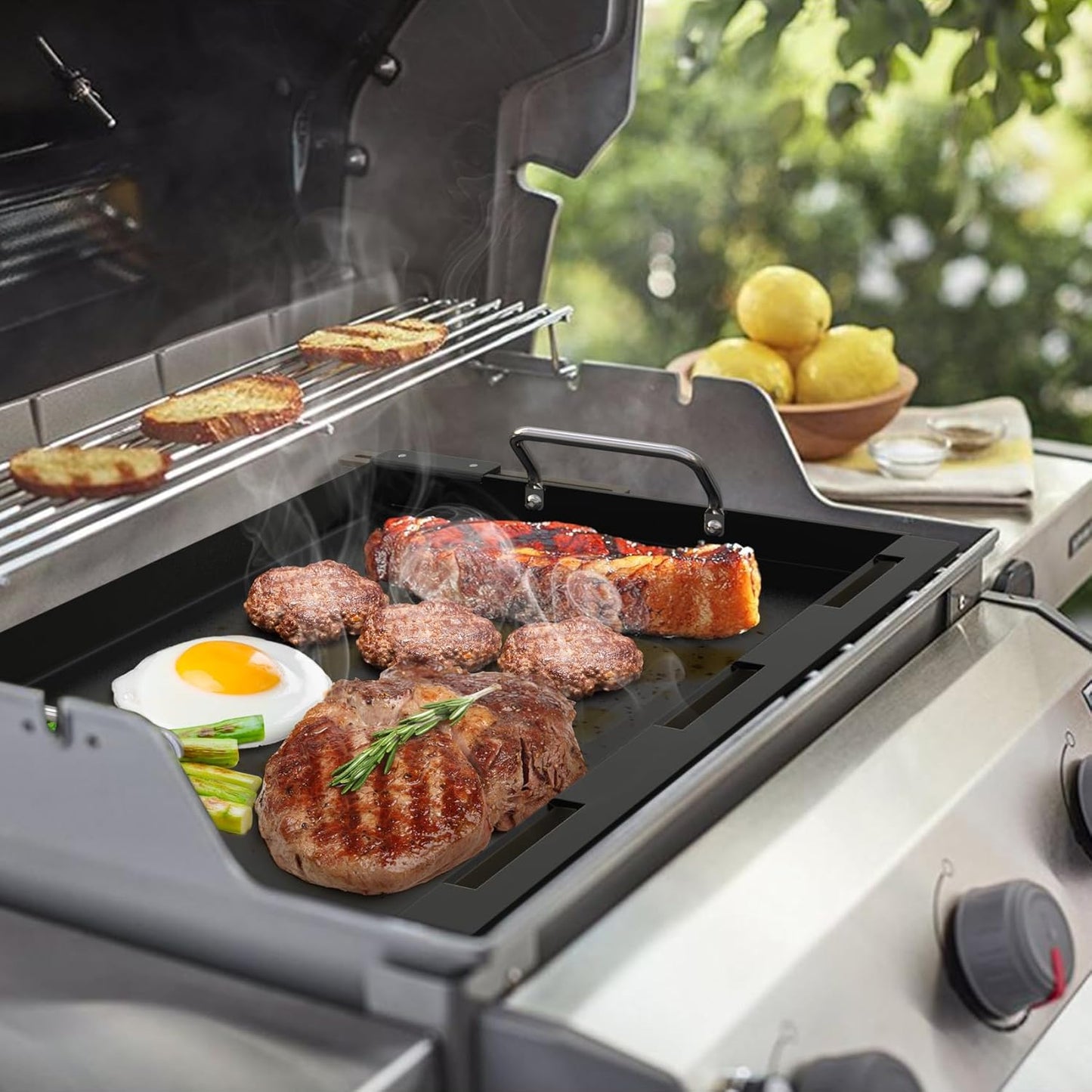 Stanbroil Universal Full Size Griddle Insert for Most 3-Burner Gas Grill - Compatible with Weber, Royal Gourmet, Cuisinart, Char-Broil, Nexgrill, Napoleon, Dyna-Glo, Monument Grills and More